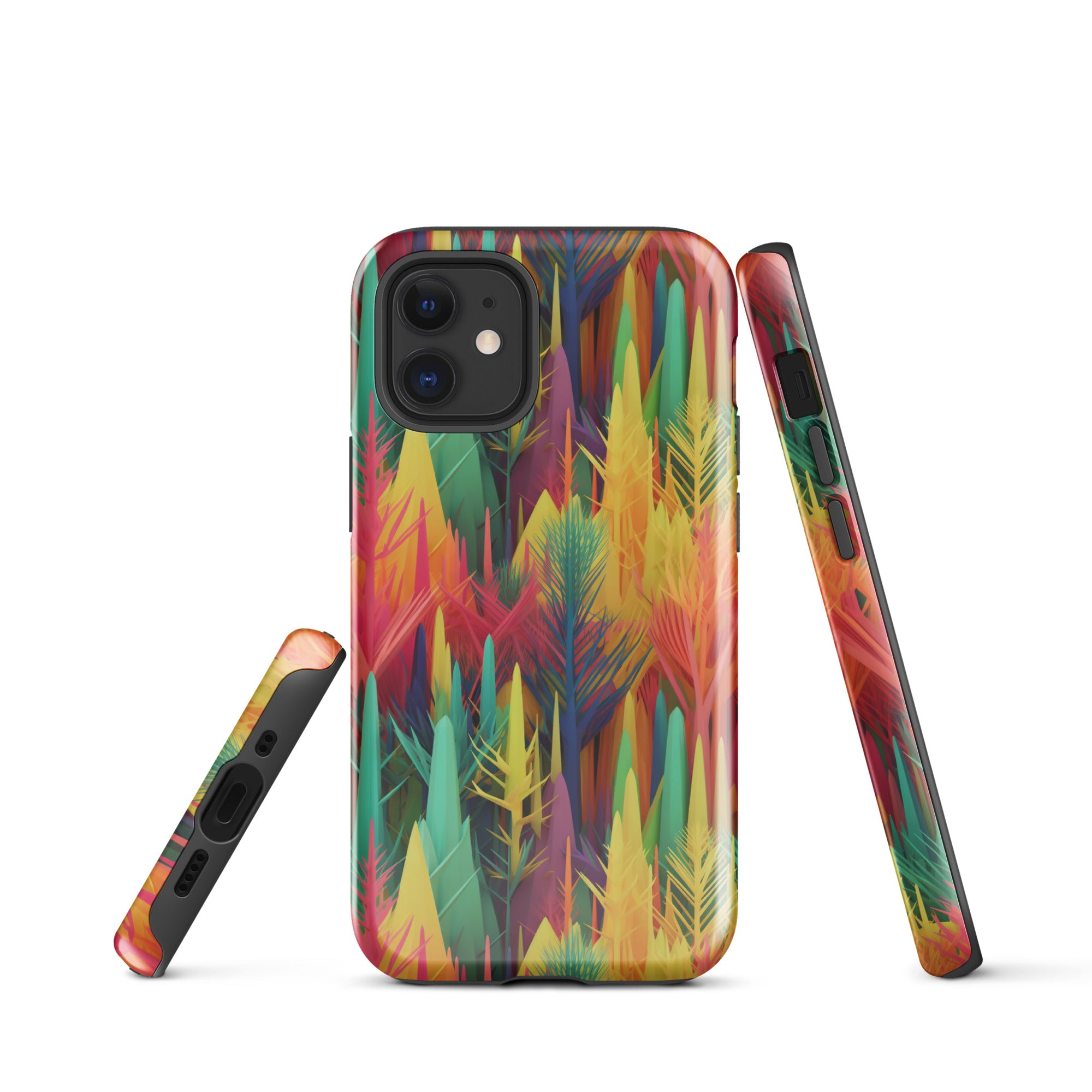 Tough Case for iPhone®- Rainbow Forest Pattern I