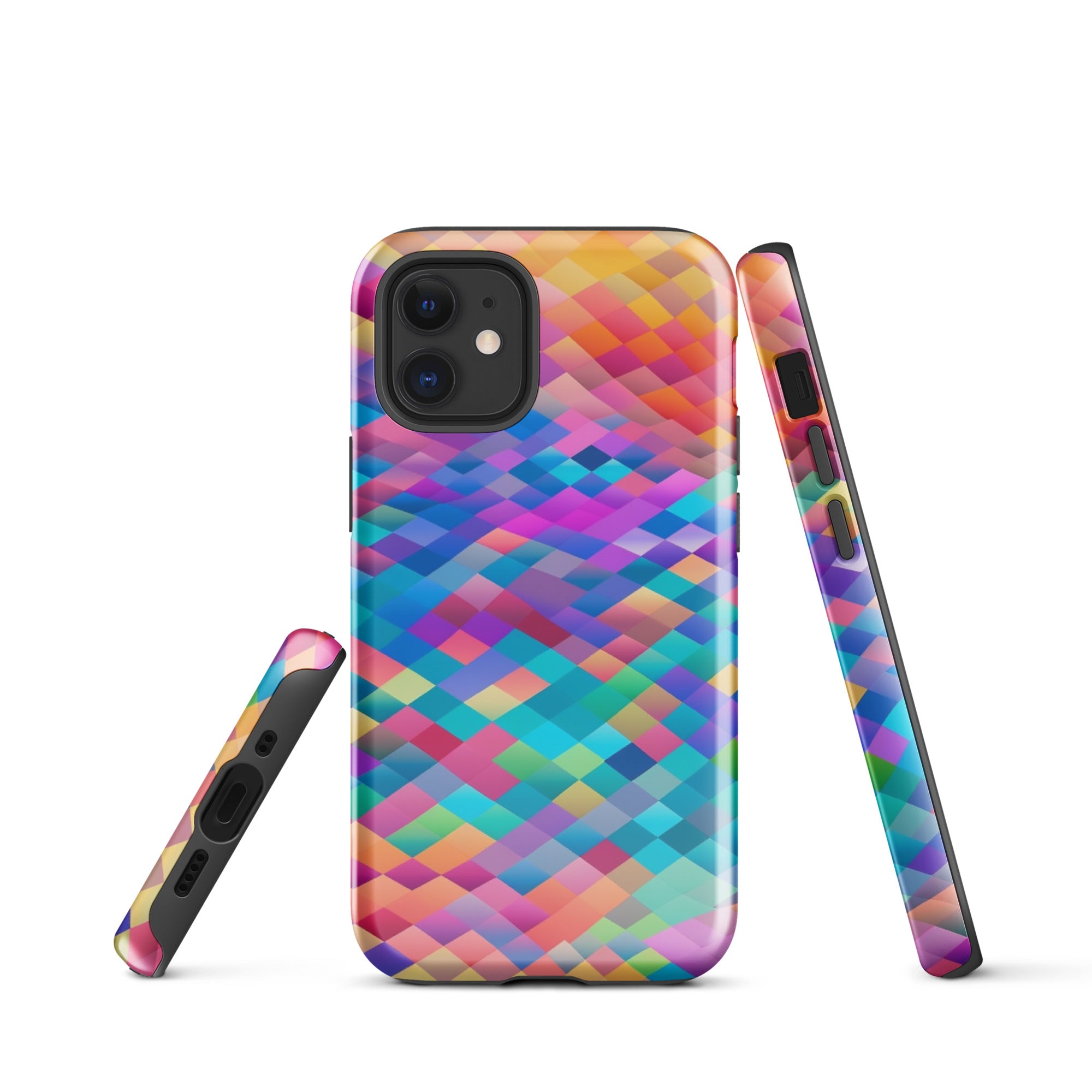 Tough Case for iPhone®- Rainbow Cloud Pattern IV