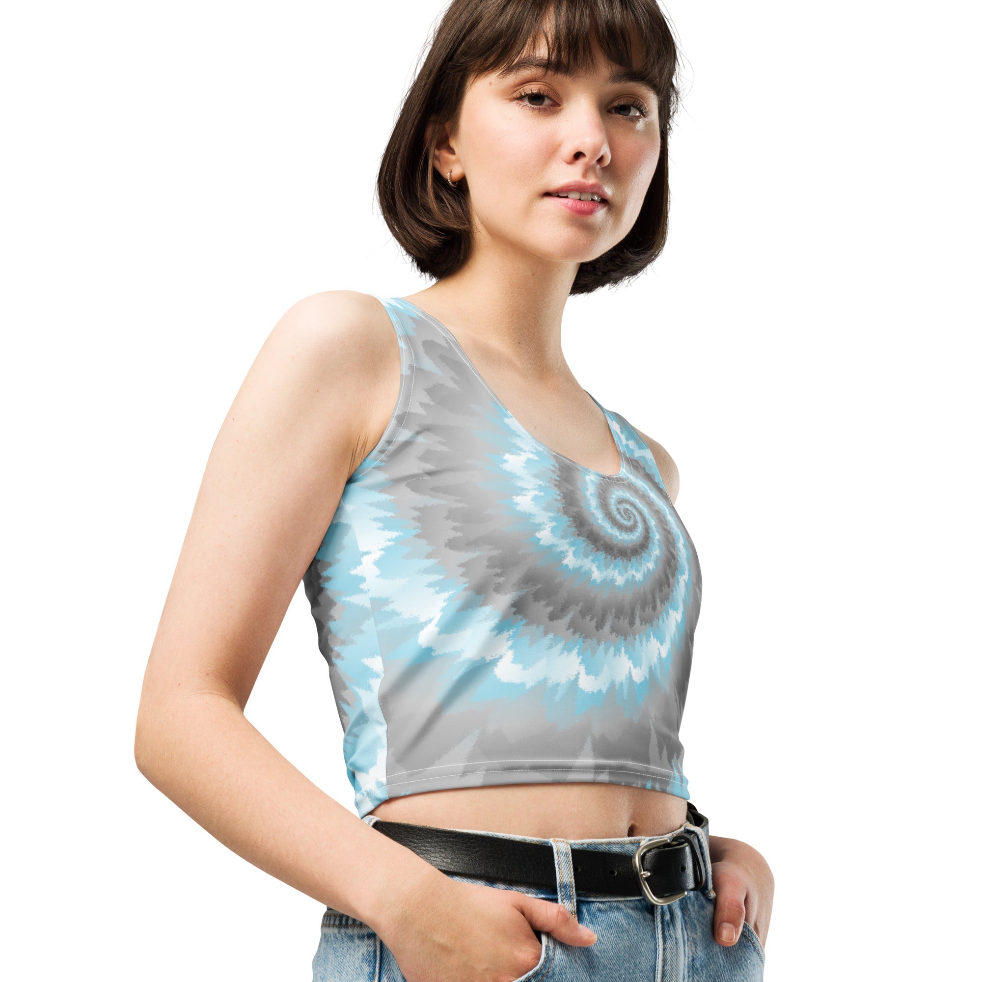 Crop Top-Tie Dye Spiral - Demiboy