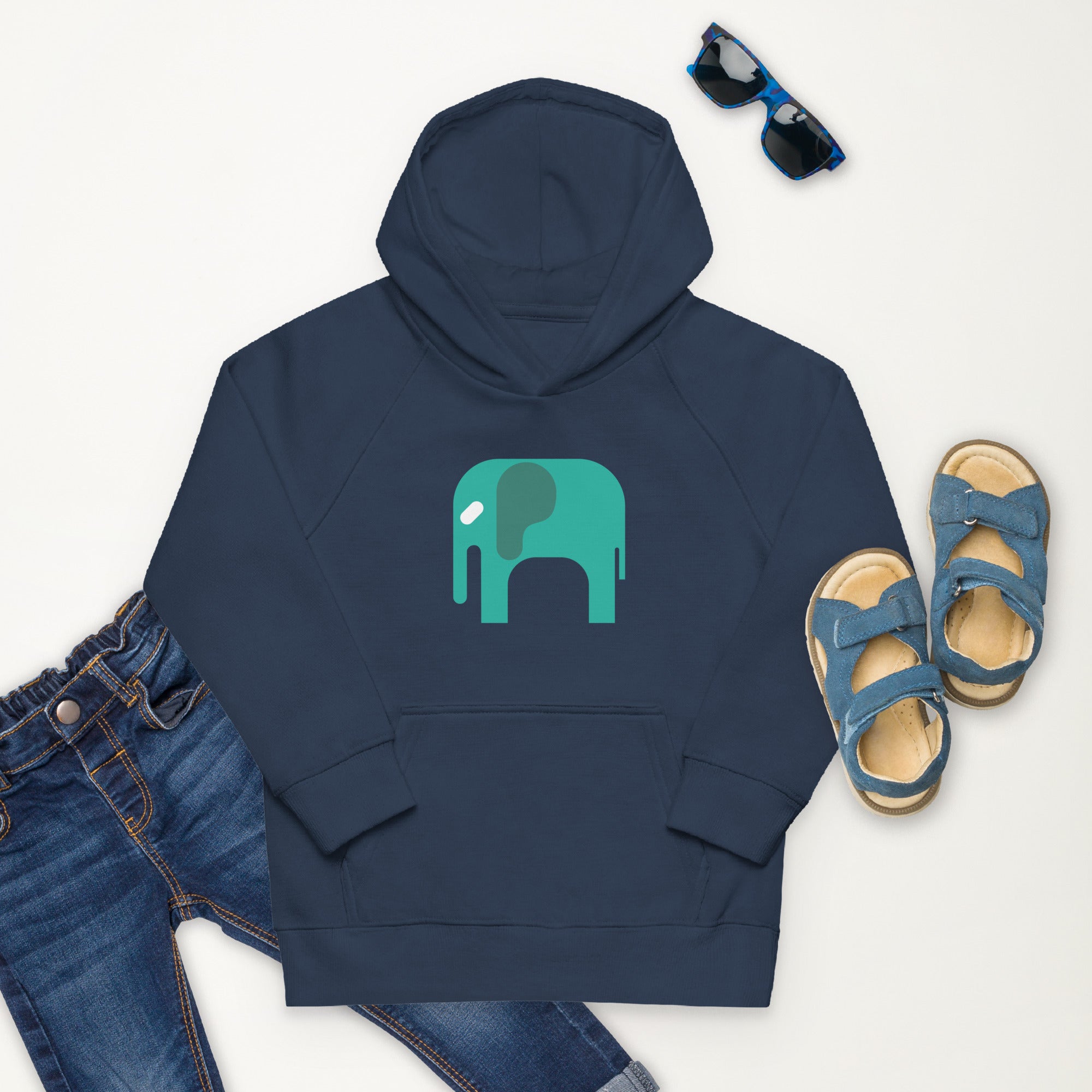 Kids eco hoodie-Elephant