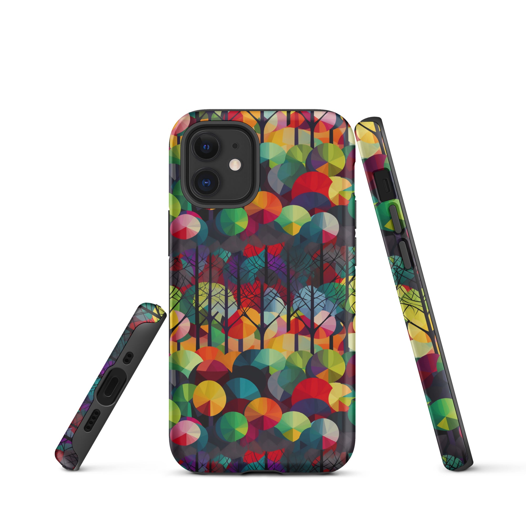Tough Case for iPhone®- Rainbow Forest Pattern III