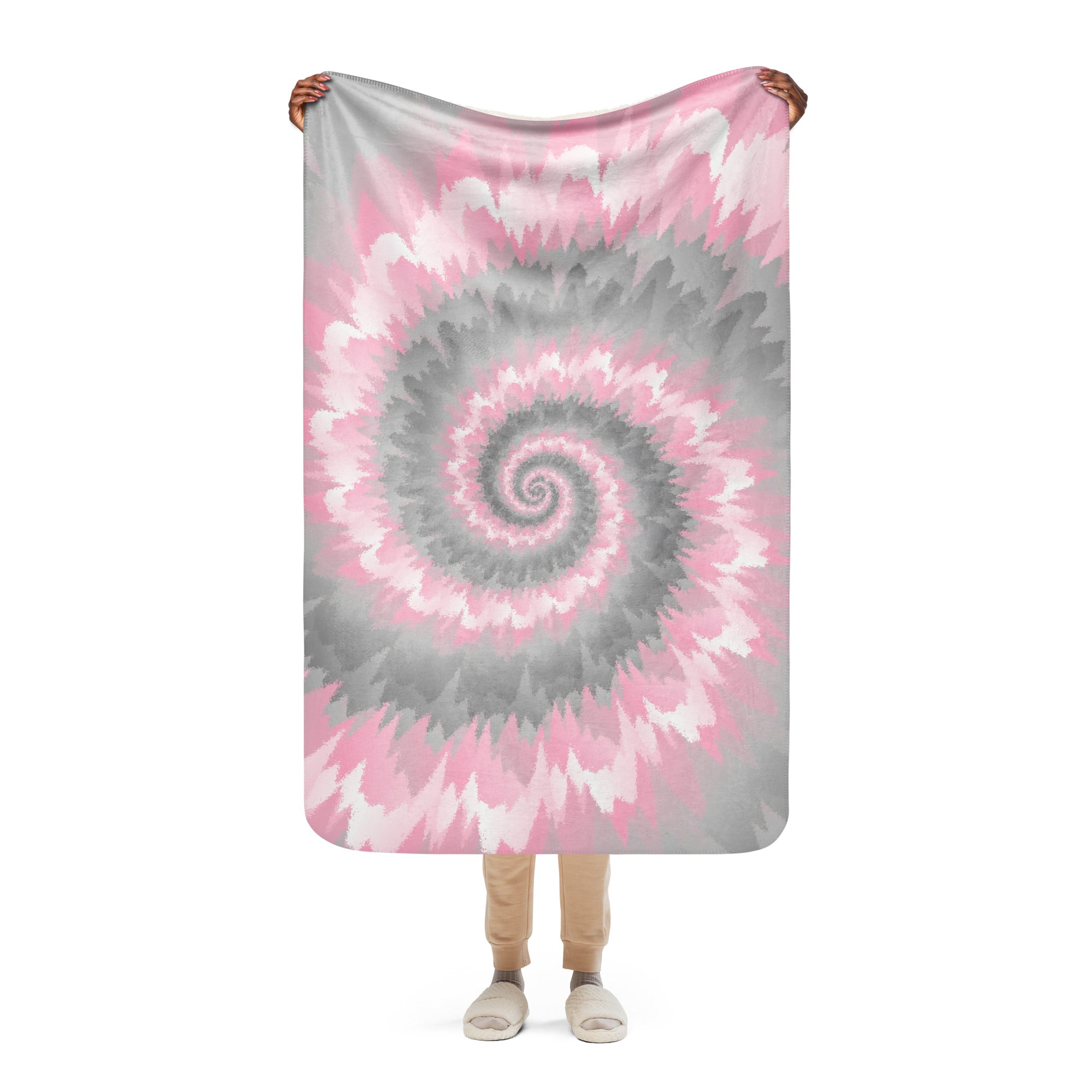 Sherpa blanket- Tie Dye Spiral-Demigirl