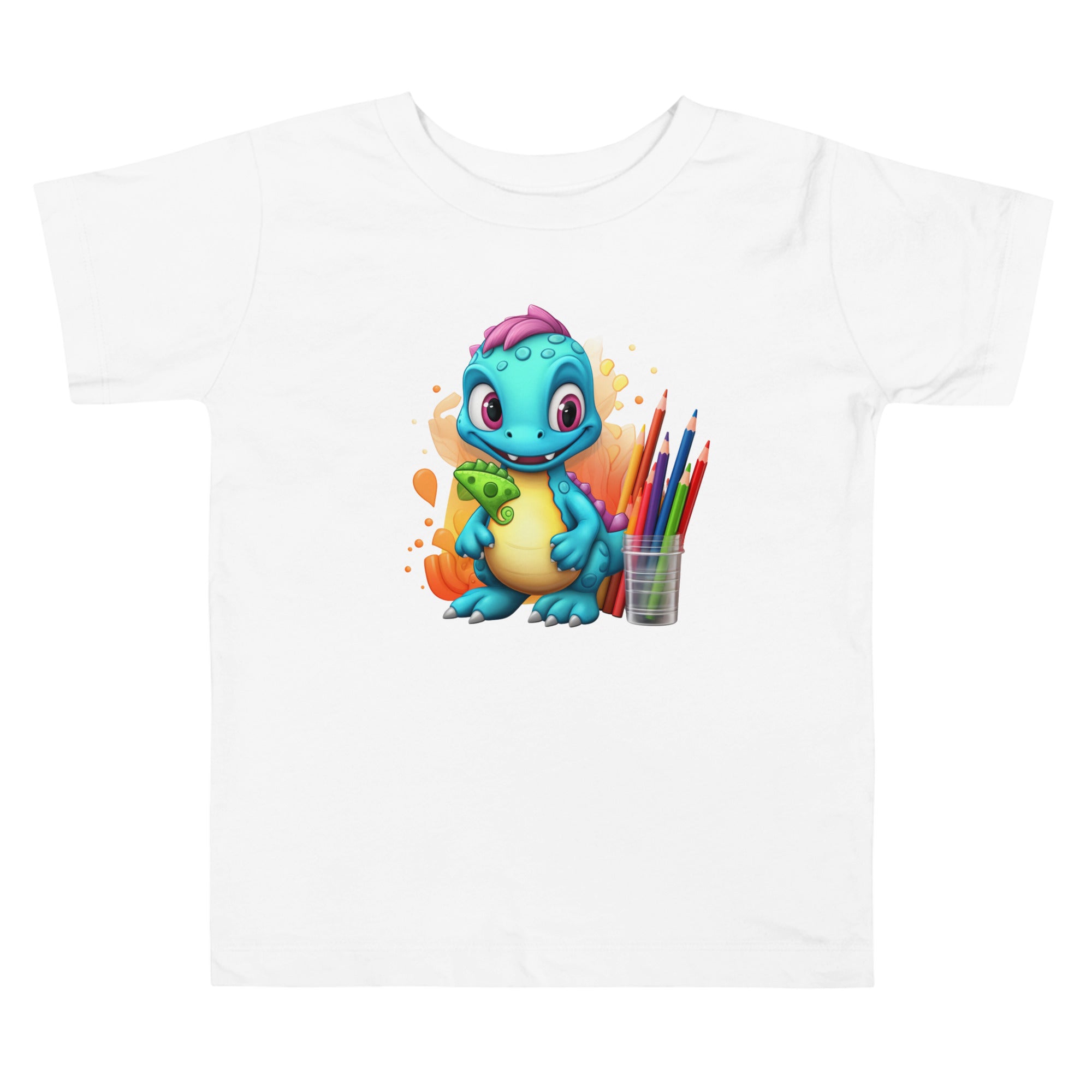 Toddler Short Sleeve Tee- Cute Dinosaur