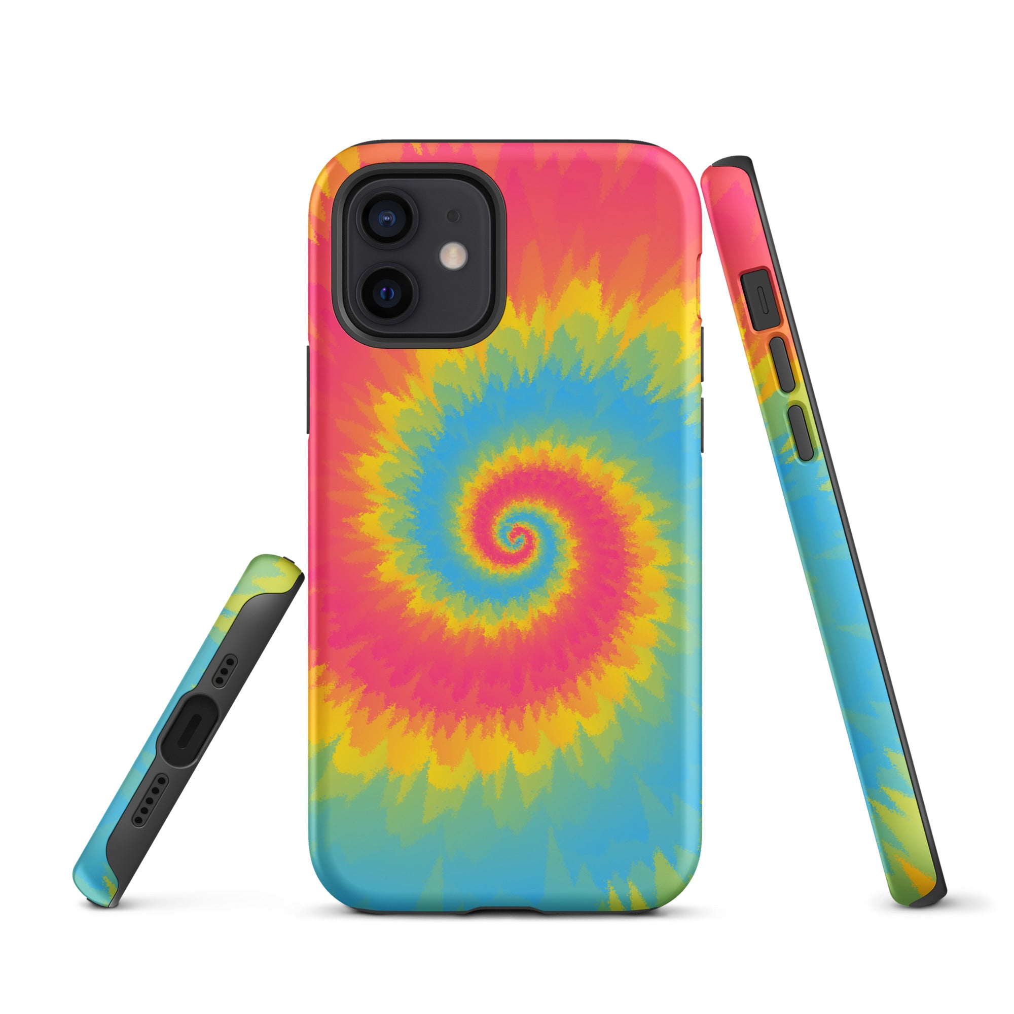Tough Case for iPhone®-Tie Dye Spiral - Pansexual