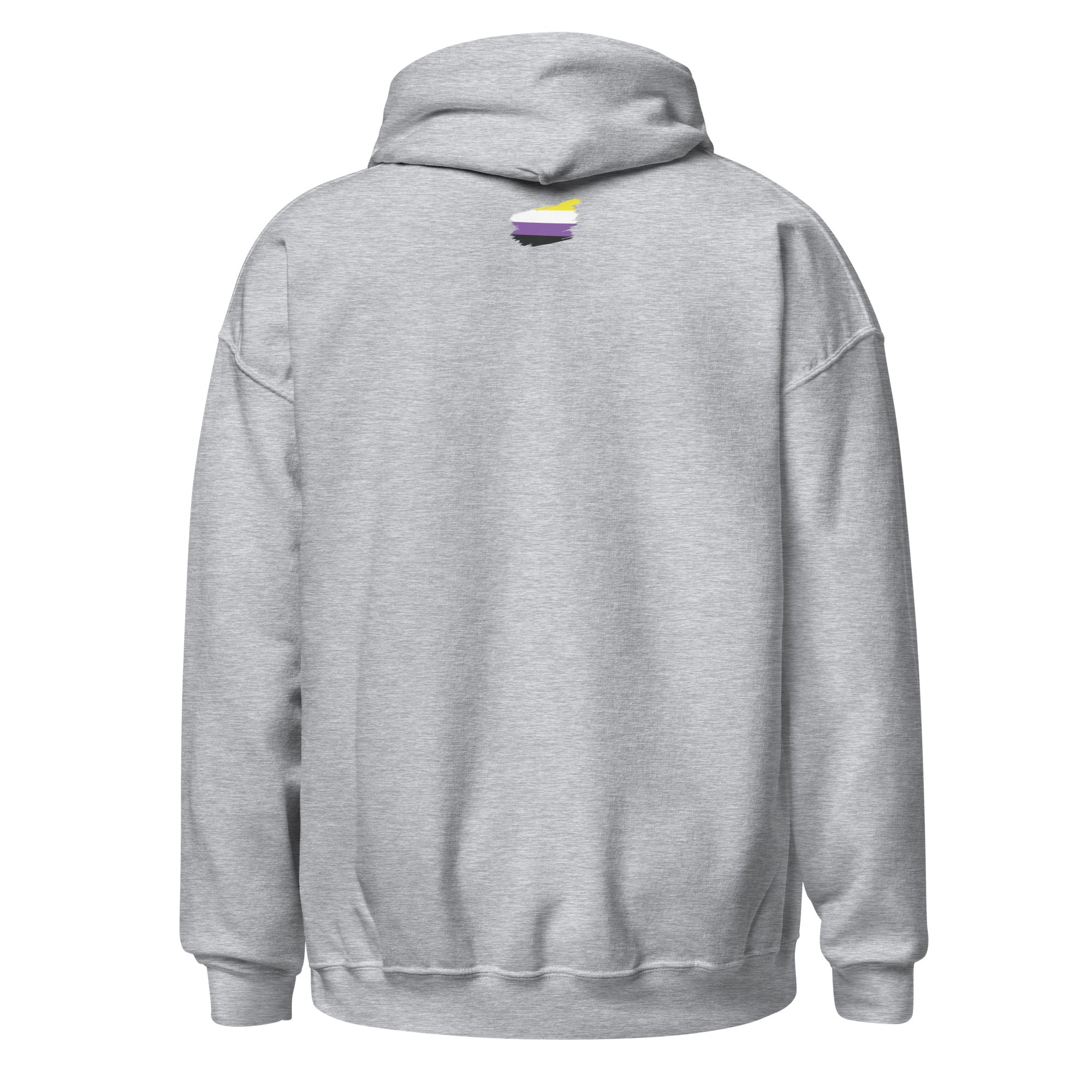 Unisex Hoodie-Non Binary Grunge Flag