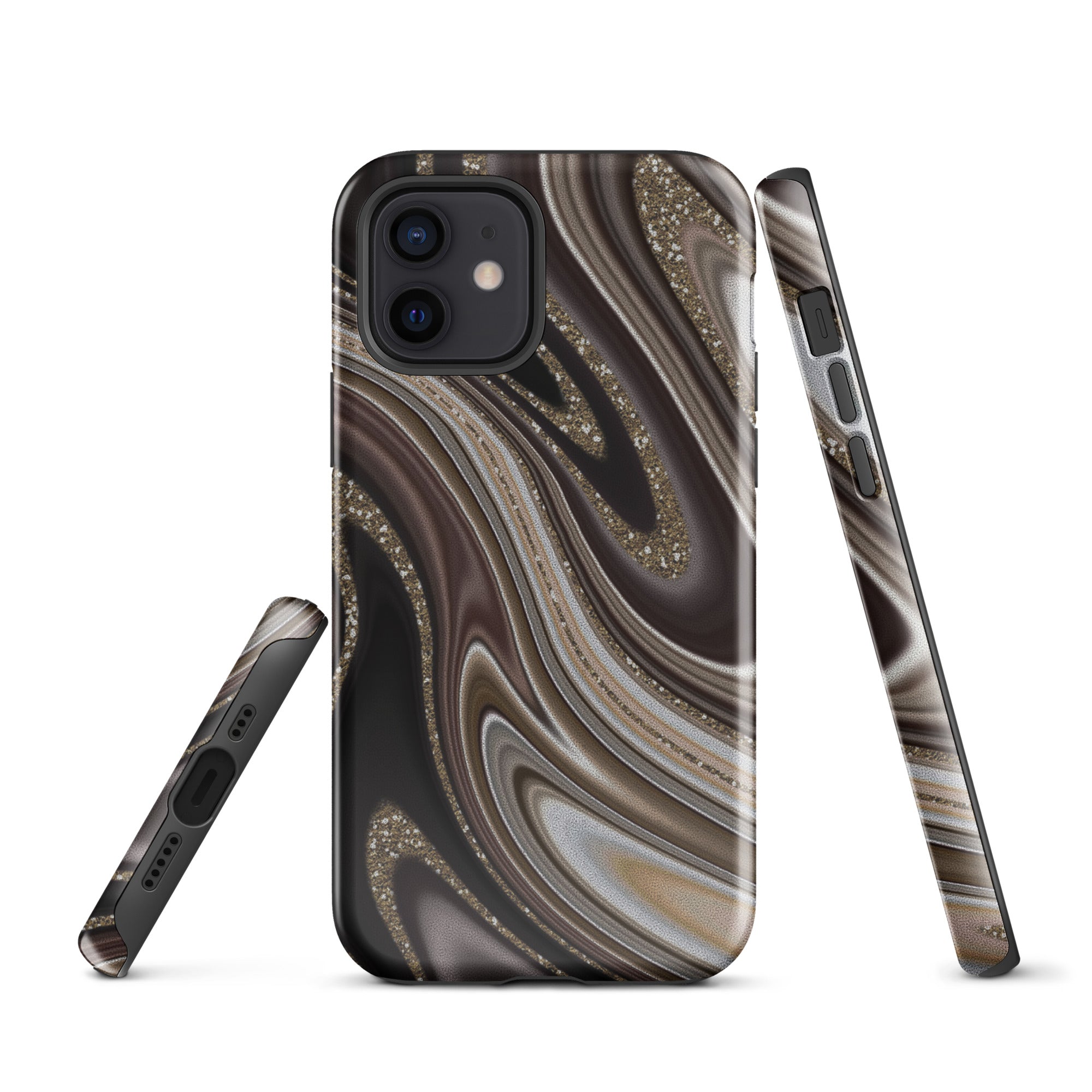 Tough Case for iPhone®- Abstract leather