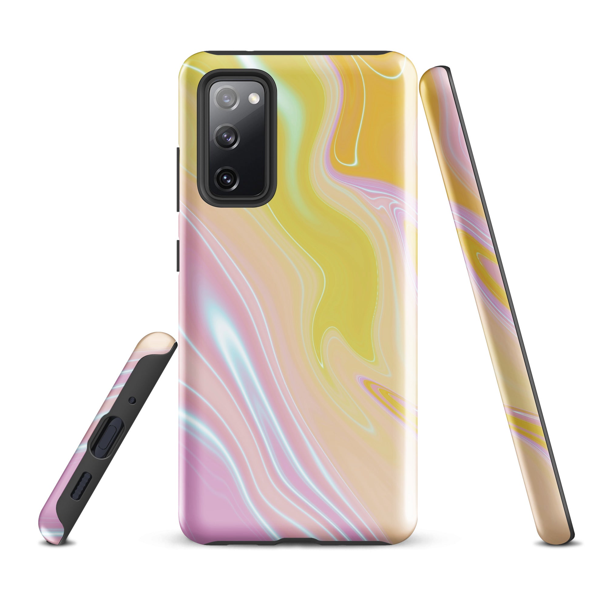 Tough case for Samsung®- Marble Yellow and Pink