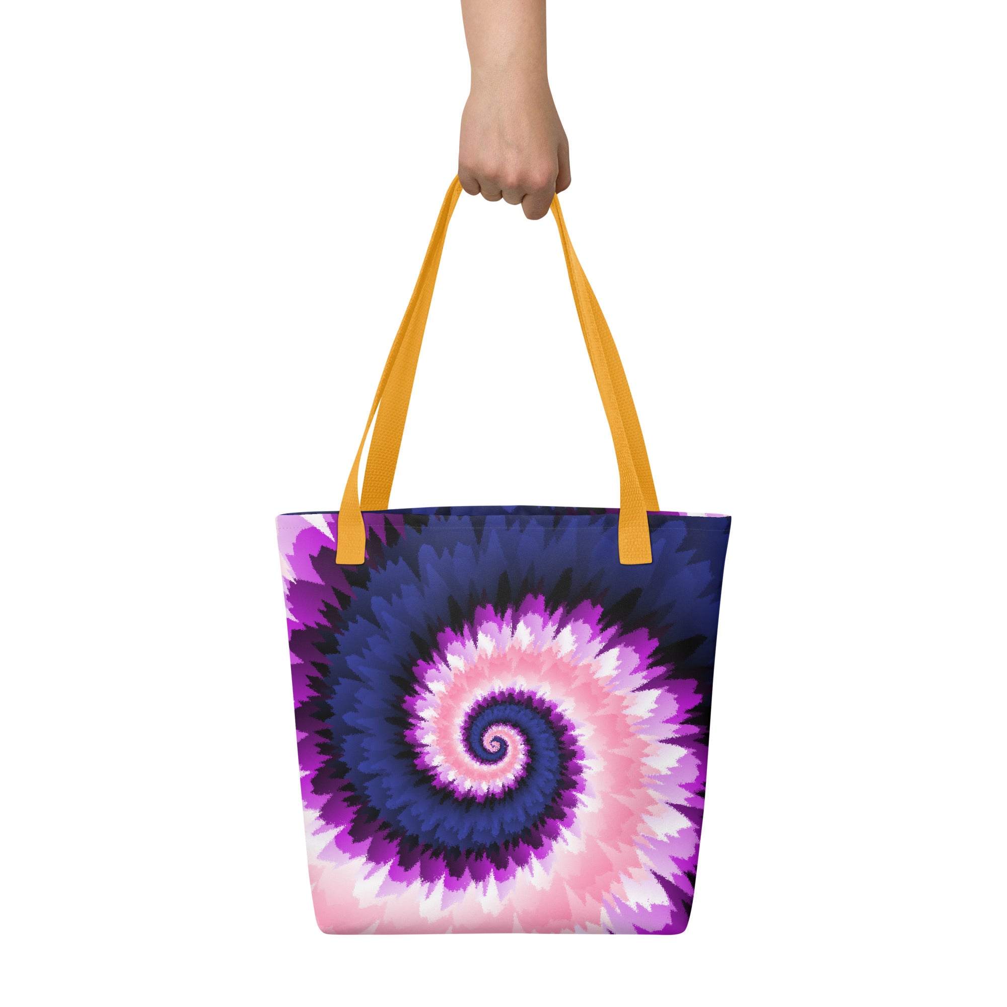 Tote bag-Tie Dye Spiral - Genderfluid