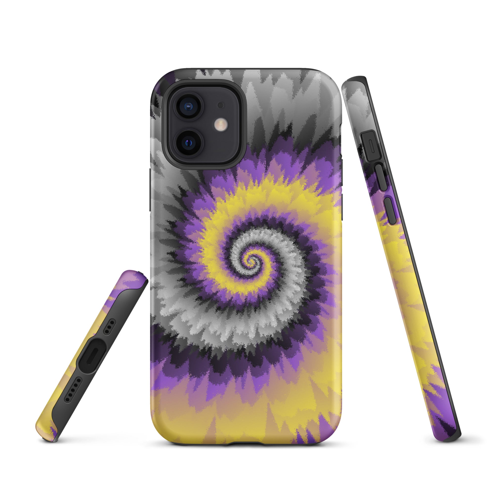 Tough Case for iPhone®-Tie Dye Spiral - Nonbinary