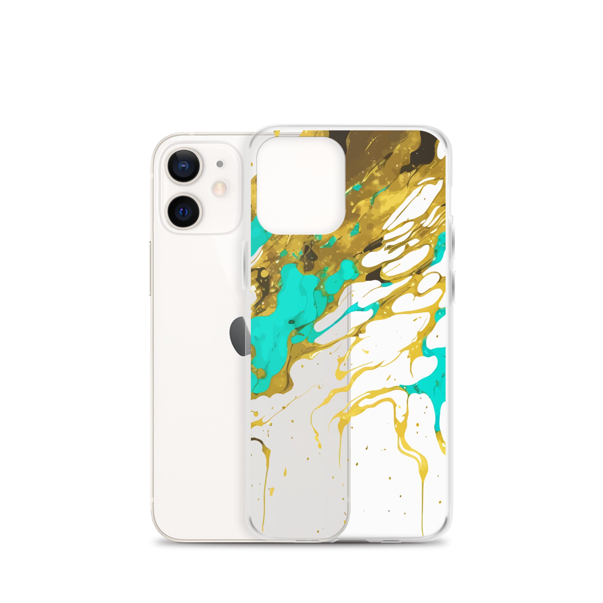 Clear Case for iPhone®- Alchohol Ink Design I