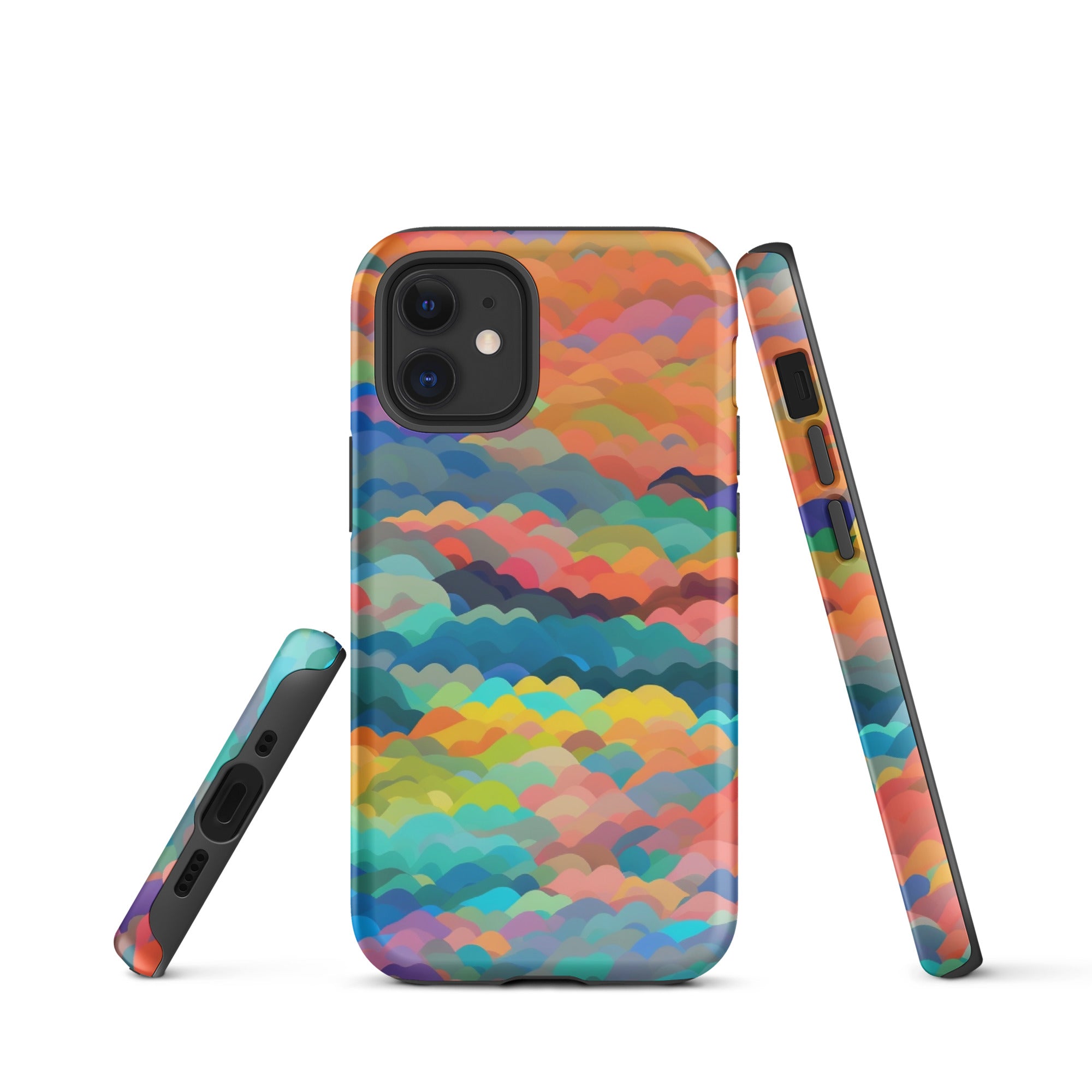 Tough Case for iPhone®- Rainbow Cloud Pattern I