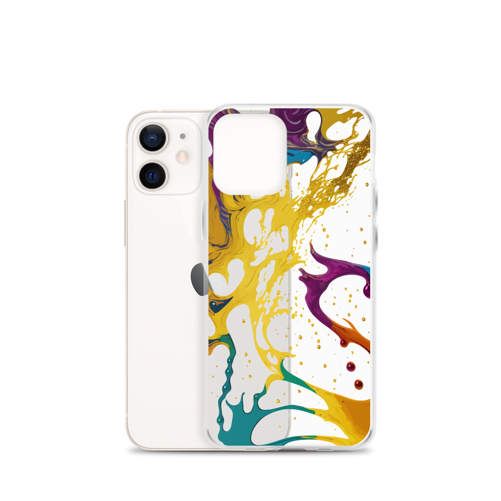 Clear Case for iPhone®-Alchohol Ink Design III
