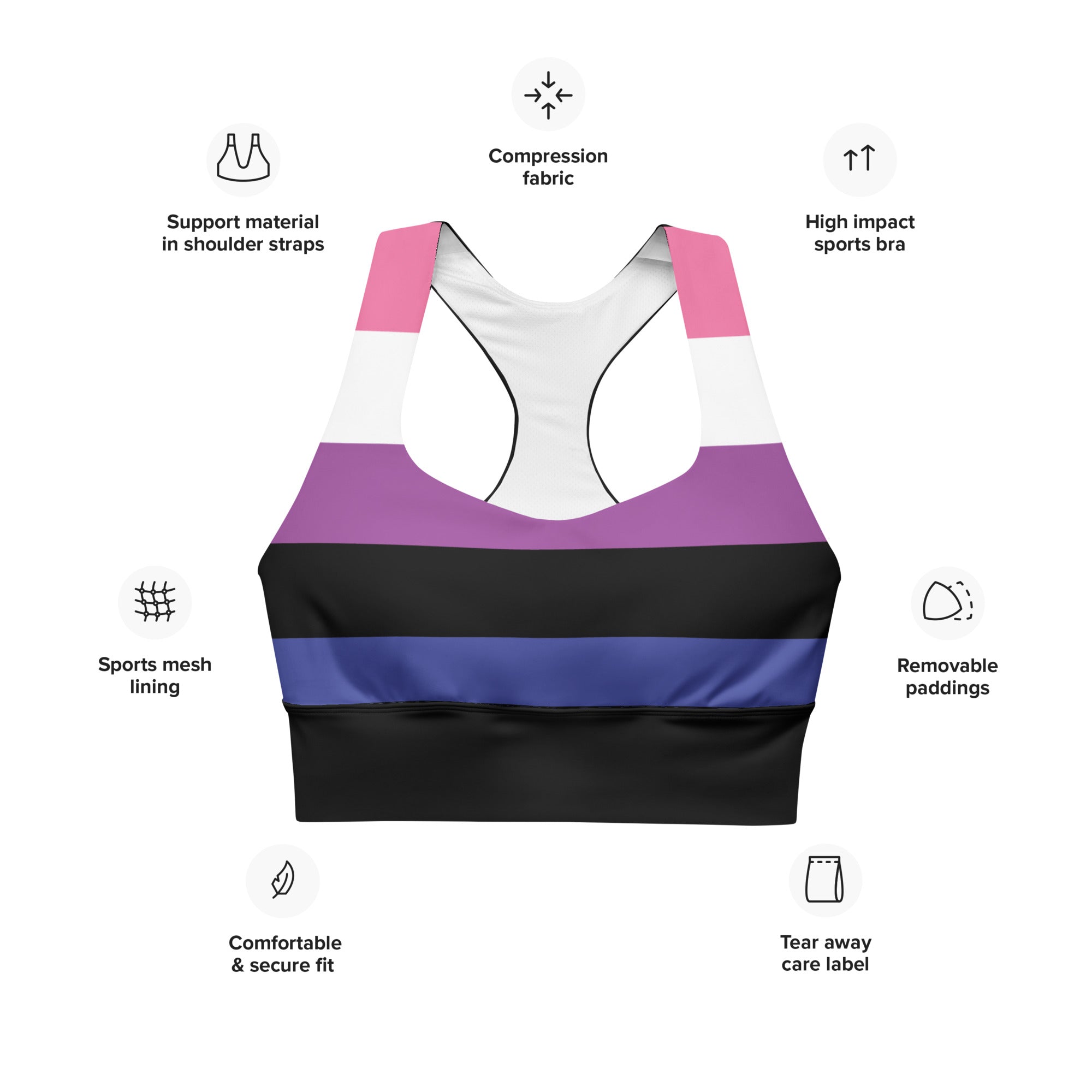 Longline sports bra- Genderfluid