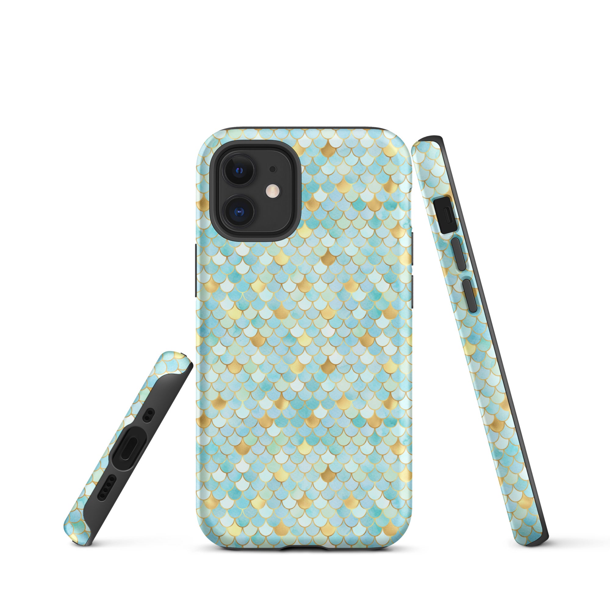 Tough Case for iPhone®- Mermaid Skin Cyan
