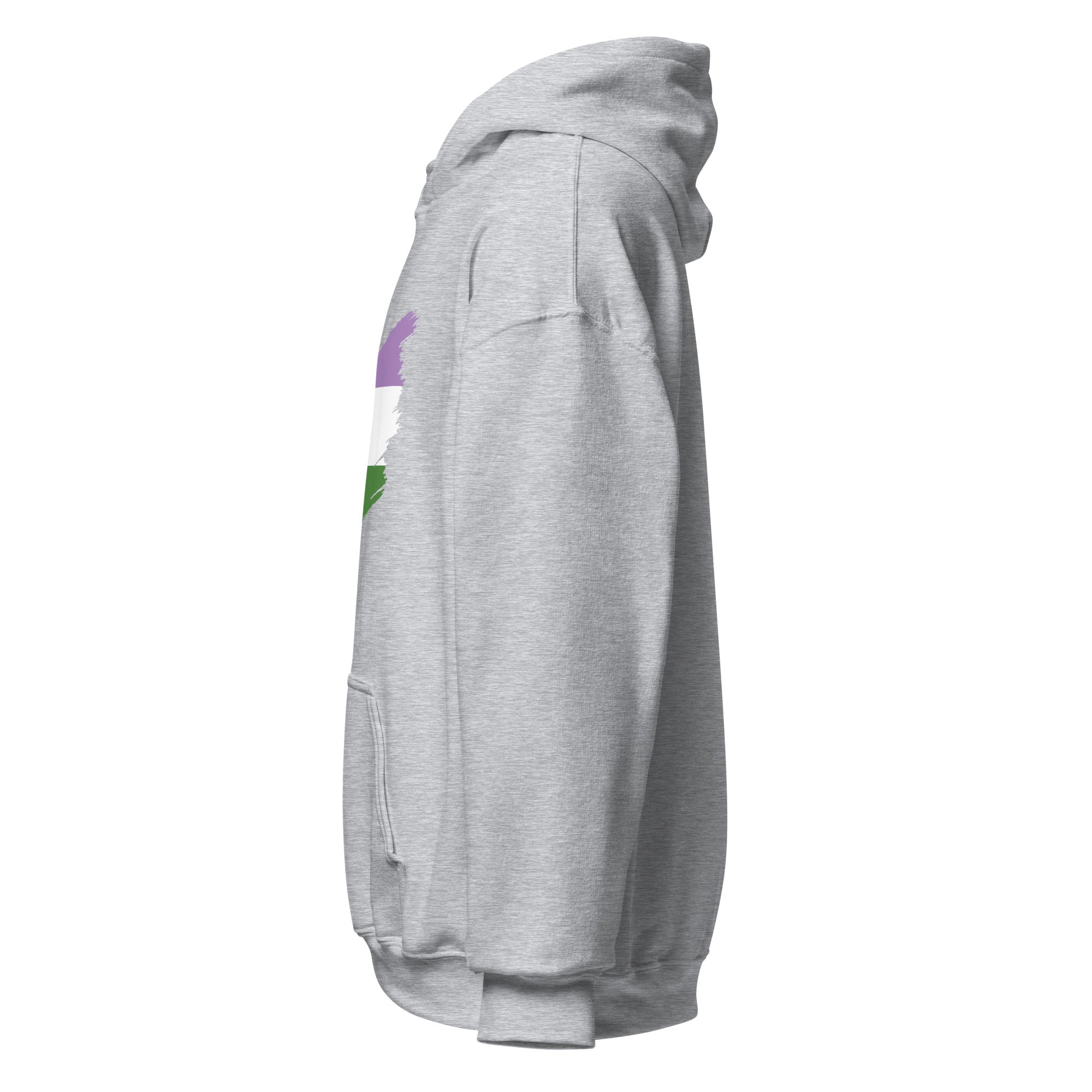 Unisex Hoodie-Genderqueer Grunge Flag
