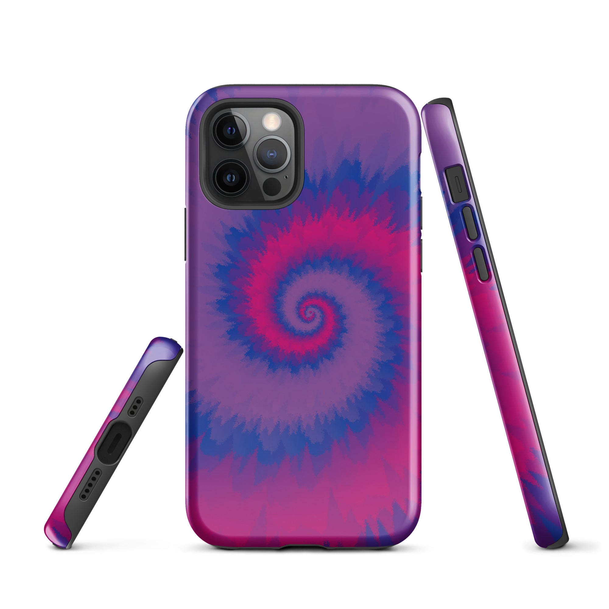 Tough Case for iPhone®-Tie Dye Spiral - Bisexual
