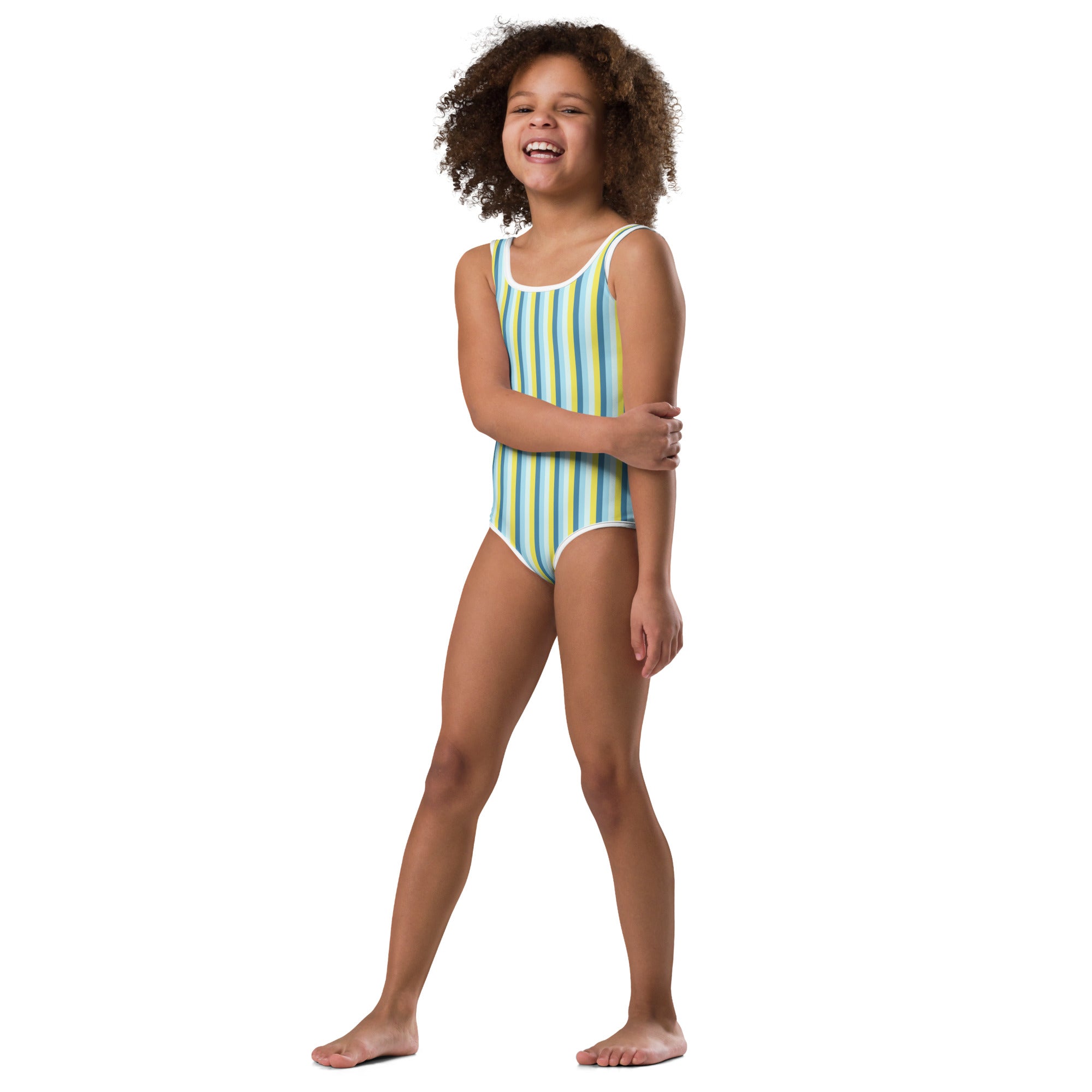 Colorful Striped Kids Swimsuit I