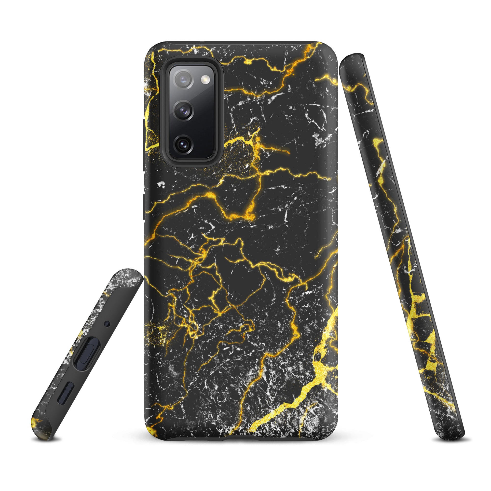 Tough case for Samsung®- Marble Black and Gold