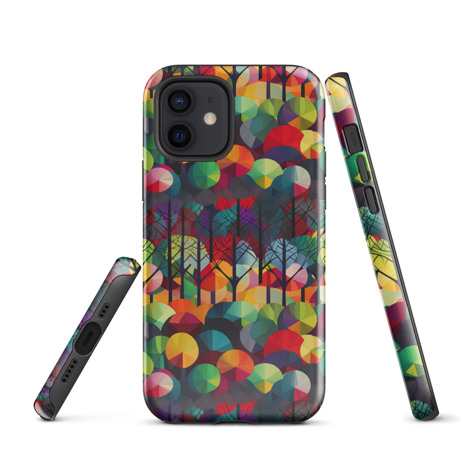 Tough Case for iPhone®- Rainbow Forest Pattern III