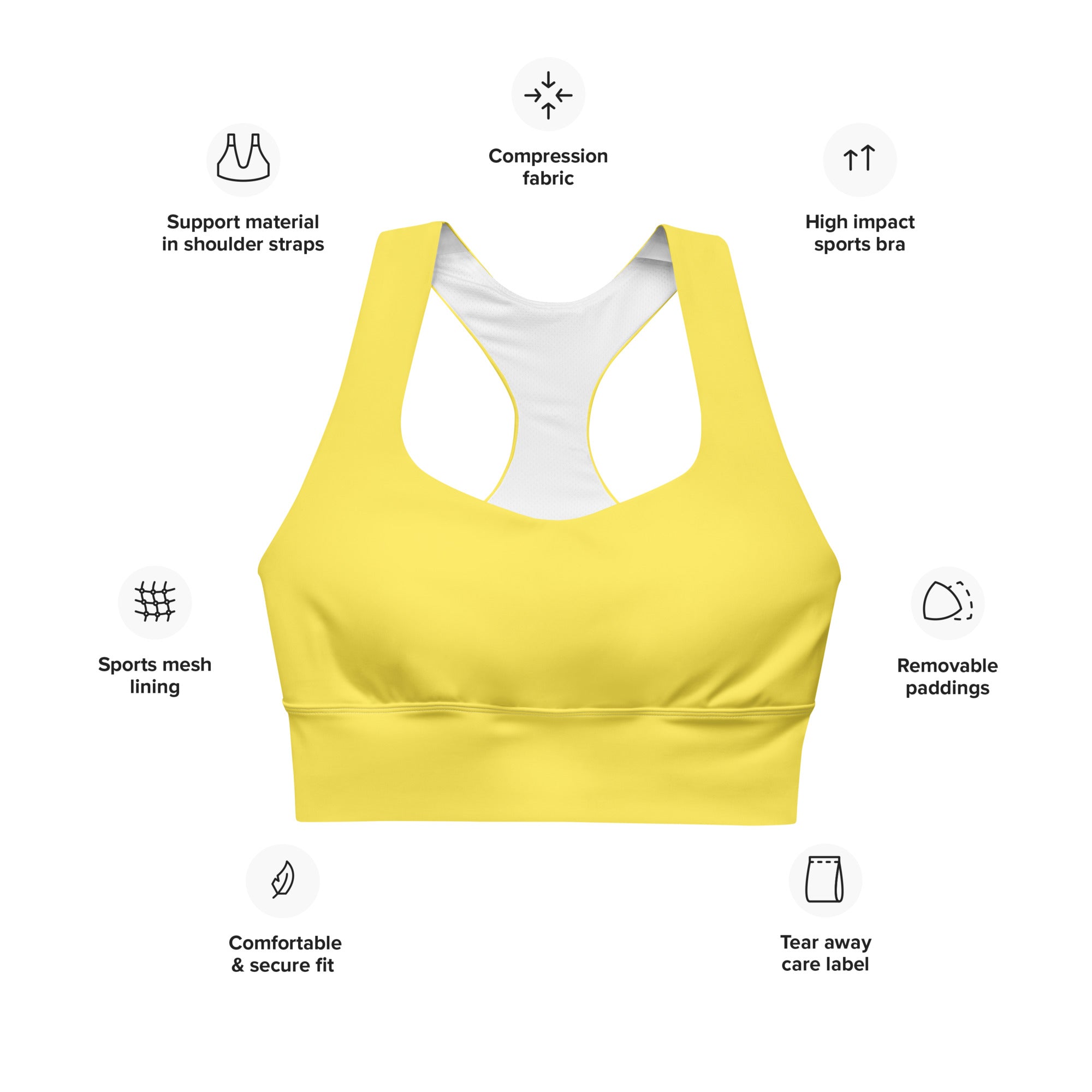 Longline sports bra- Paris Daisy
