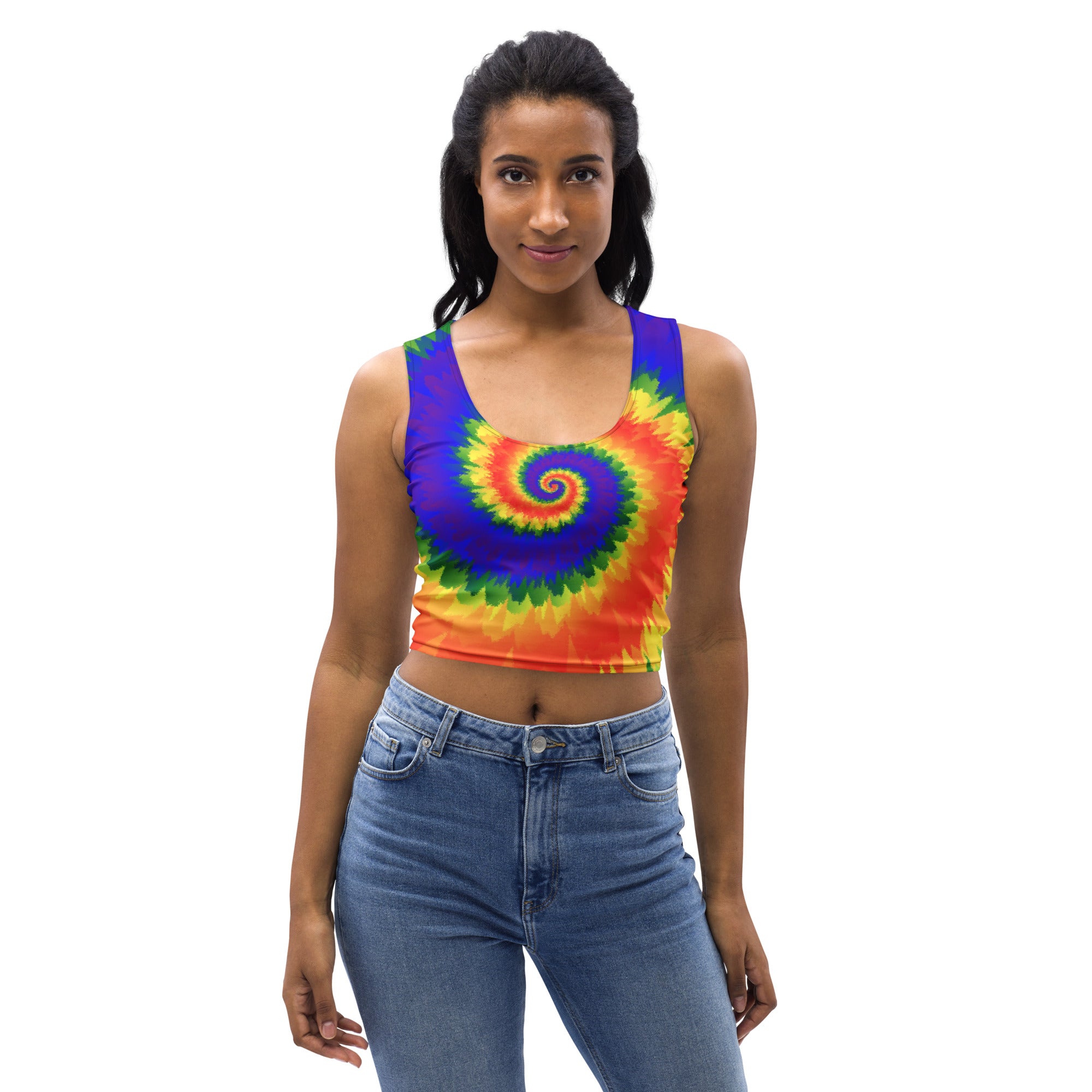 Crop Top-Tie Dye Spiral - LGBTQ