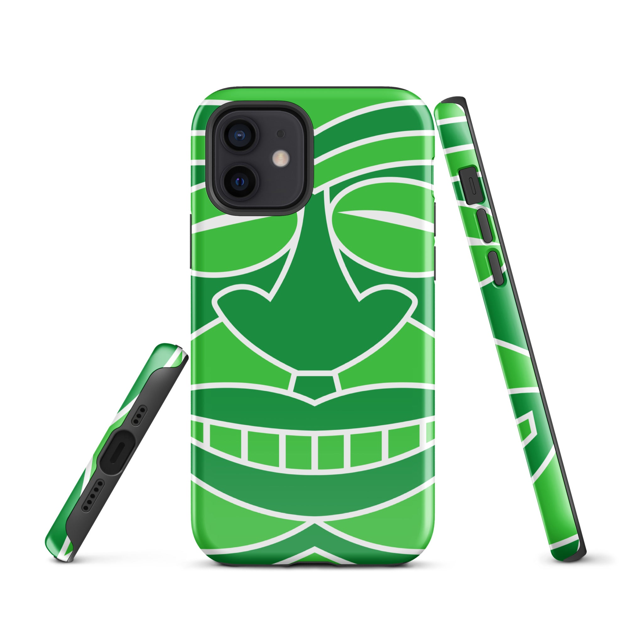 Tough Case for iPhone®- Totem Mask Green