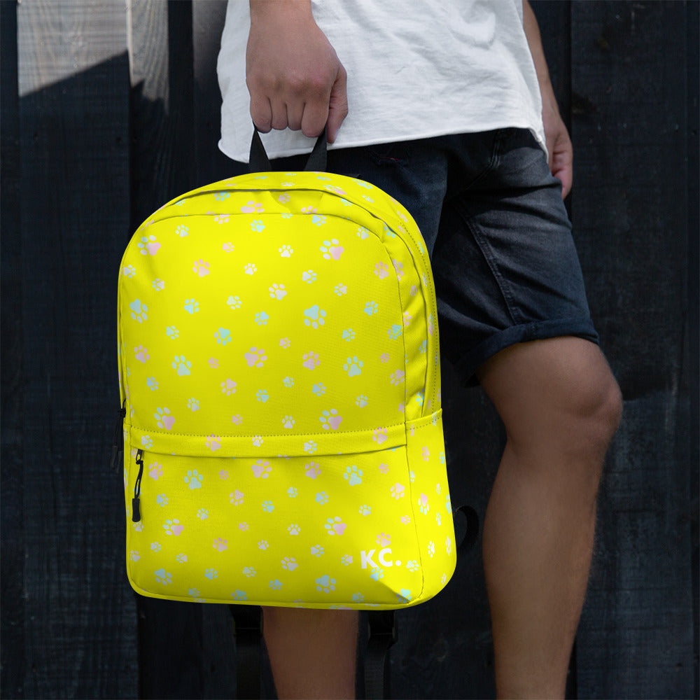 Dog Paws Backpack-Yellow