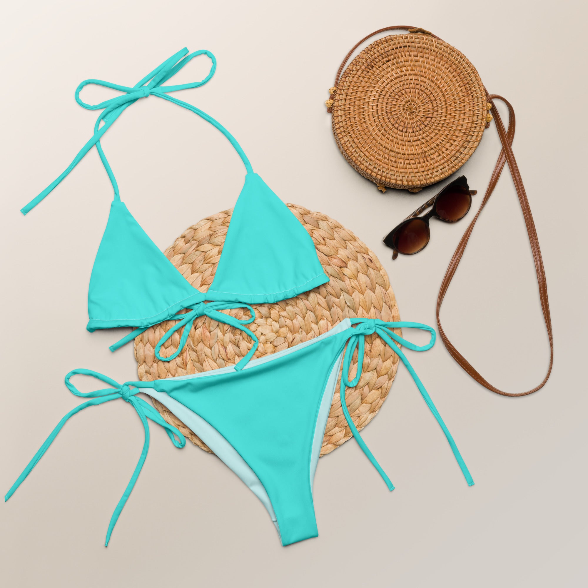Recycled bikini-Cyan