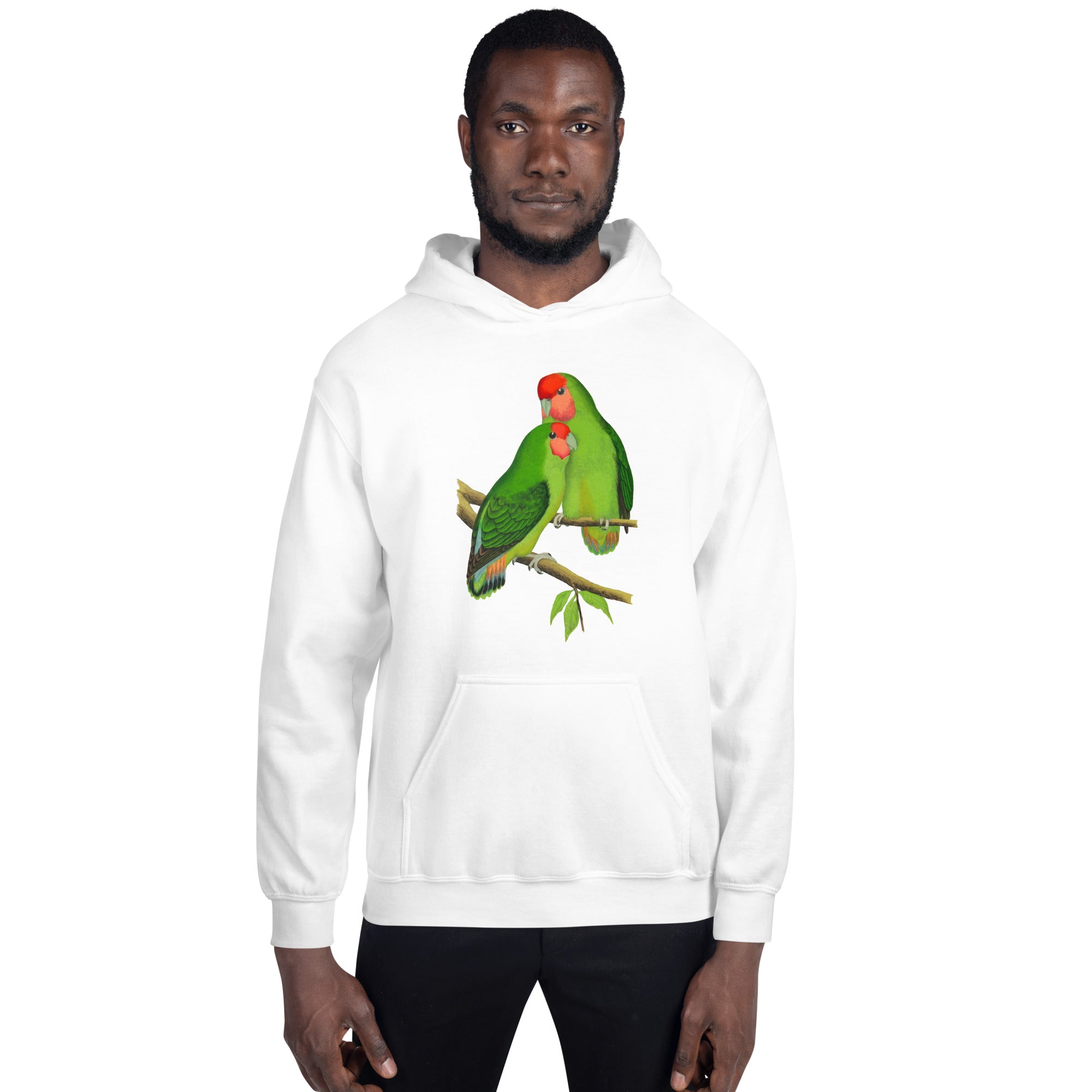 Unisex Hoodie-Rosy faced love Birds