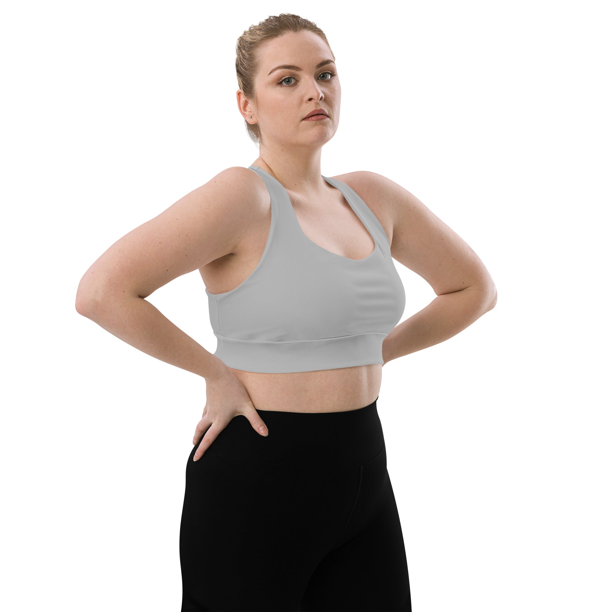 Longline sports bra- Silver