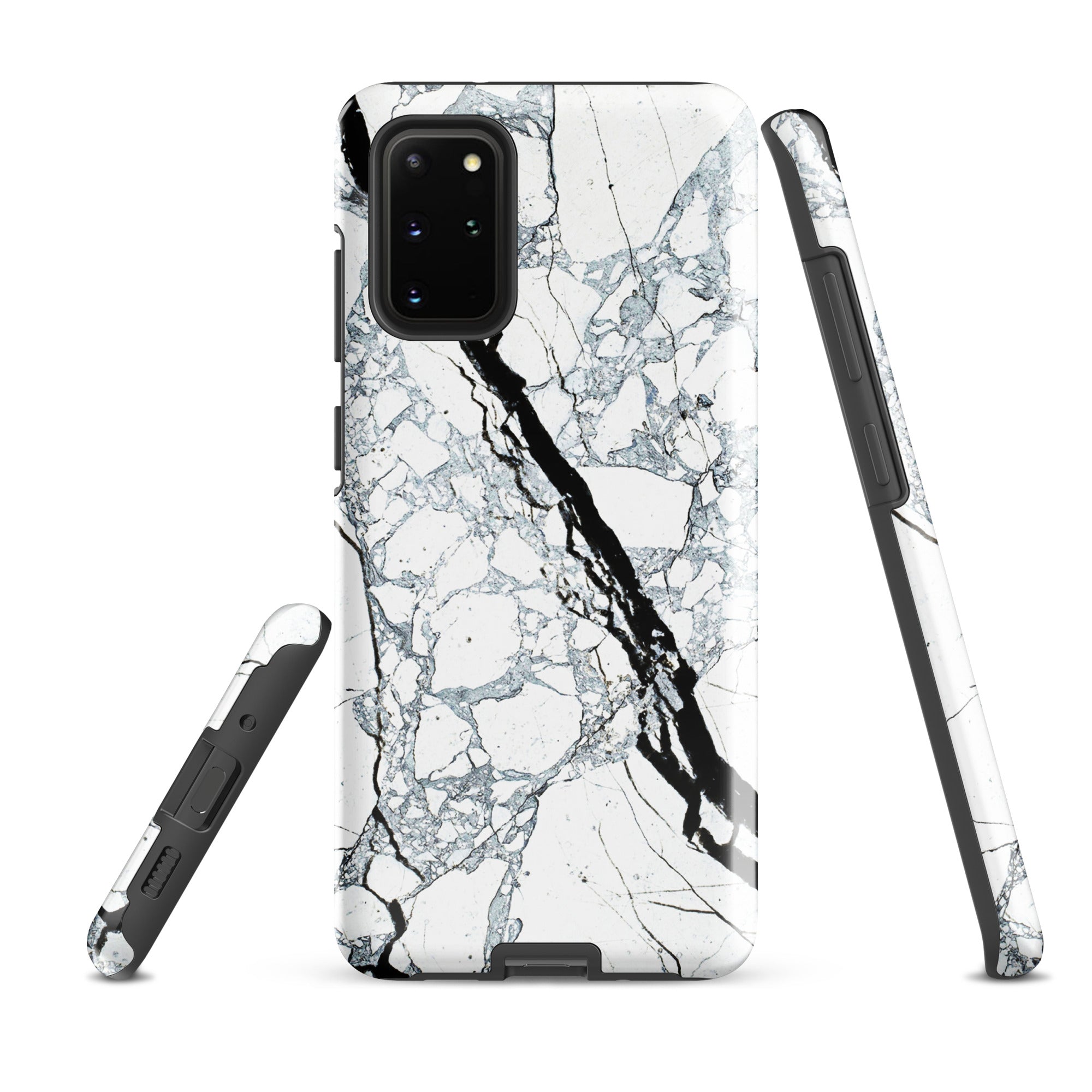 Tough case for Samsung®- Marble Black and White