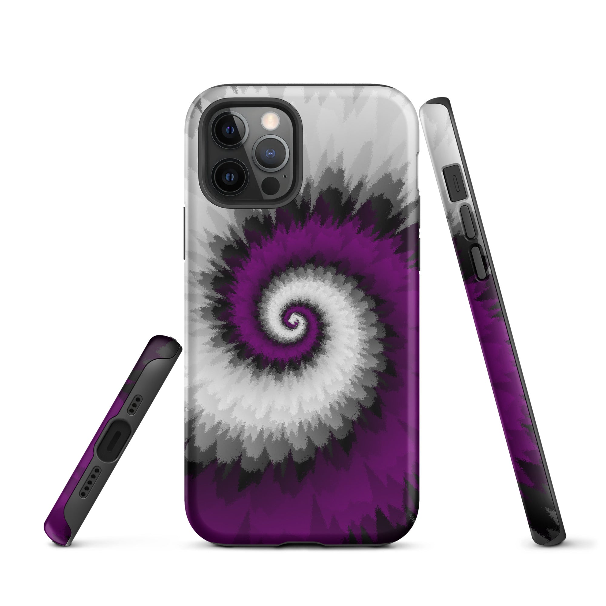 Tough Case for iPhone®-Tie Dye Spiral - Asexual