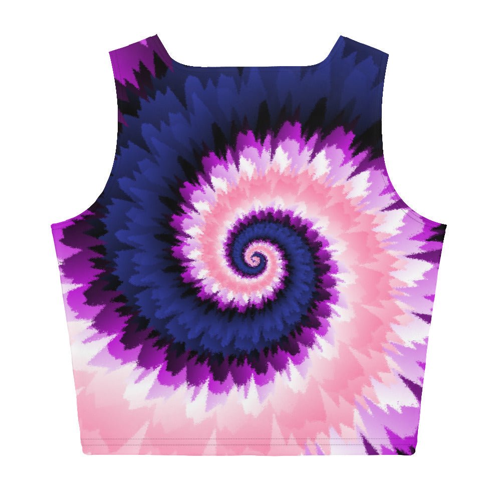 Crop Top-Tie Dye Spiral - Genderfluid