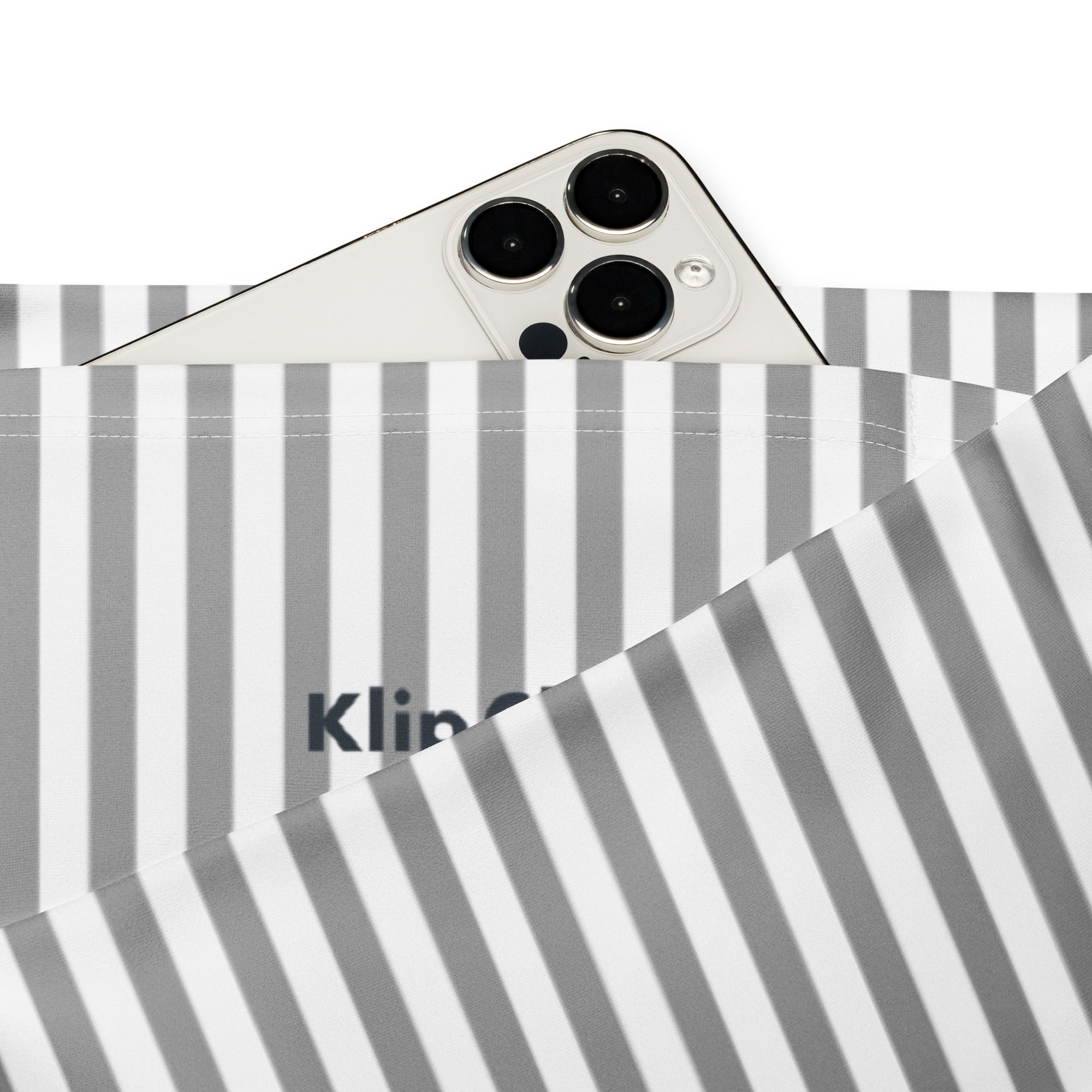 Flare leggings- White and Grey Stripes