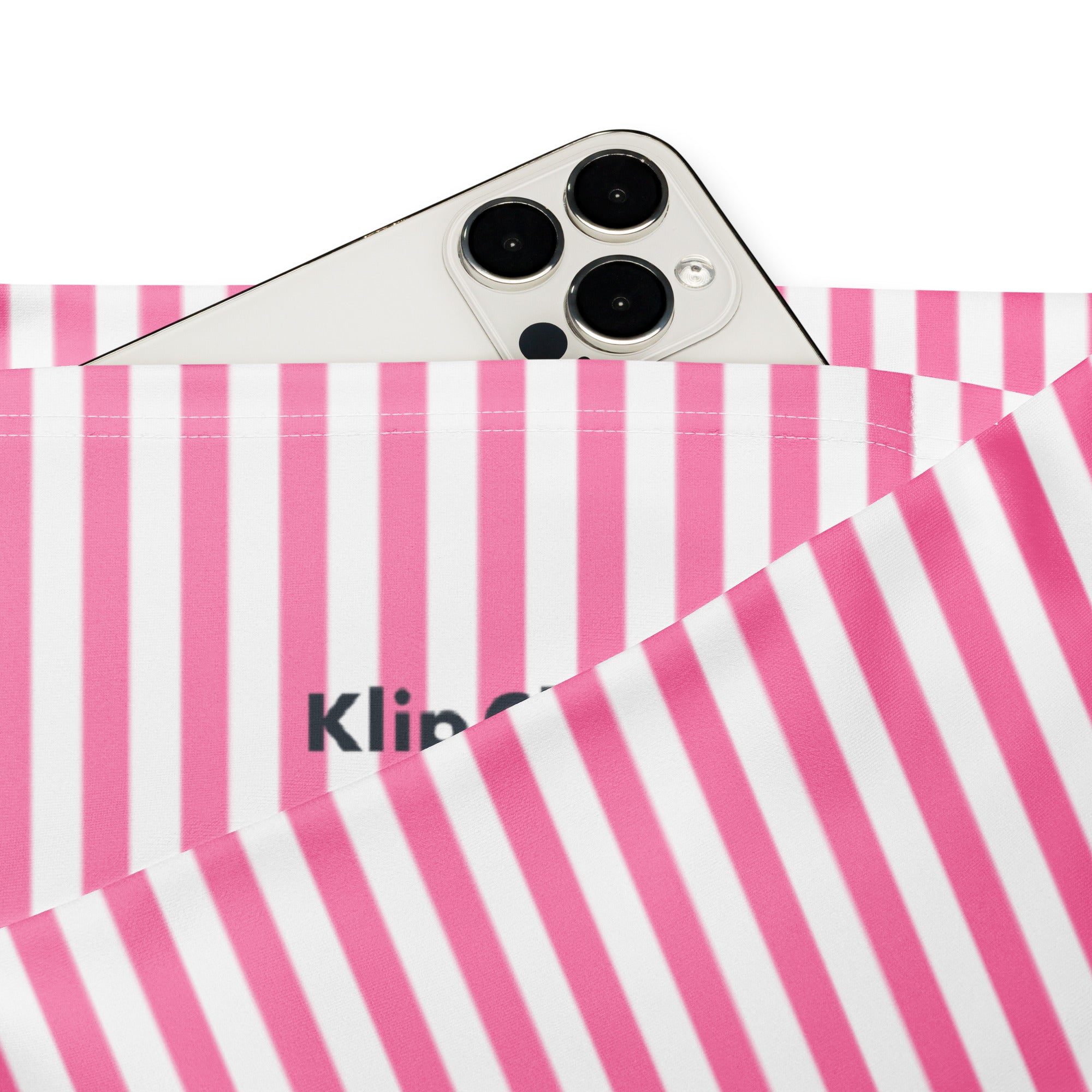 Flare leggings- White and Pink Stripes