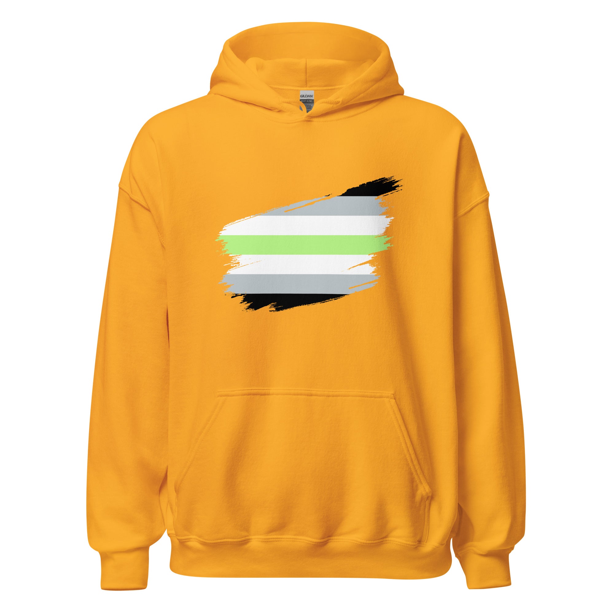 Unisex Hoodie-Agender Grunge Flag