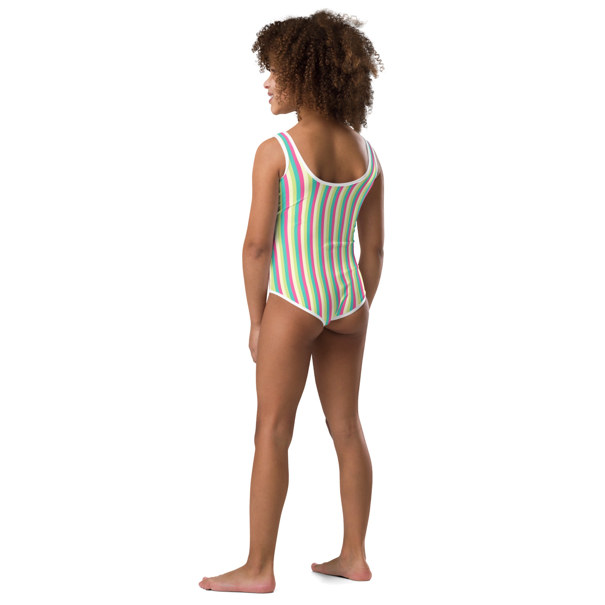 Colorful Striped Kids Swimsuit III