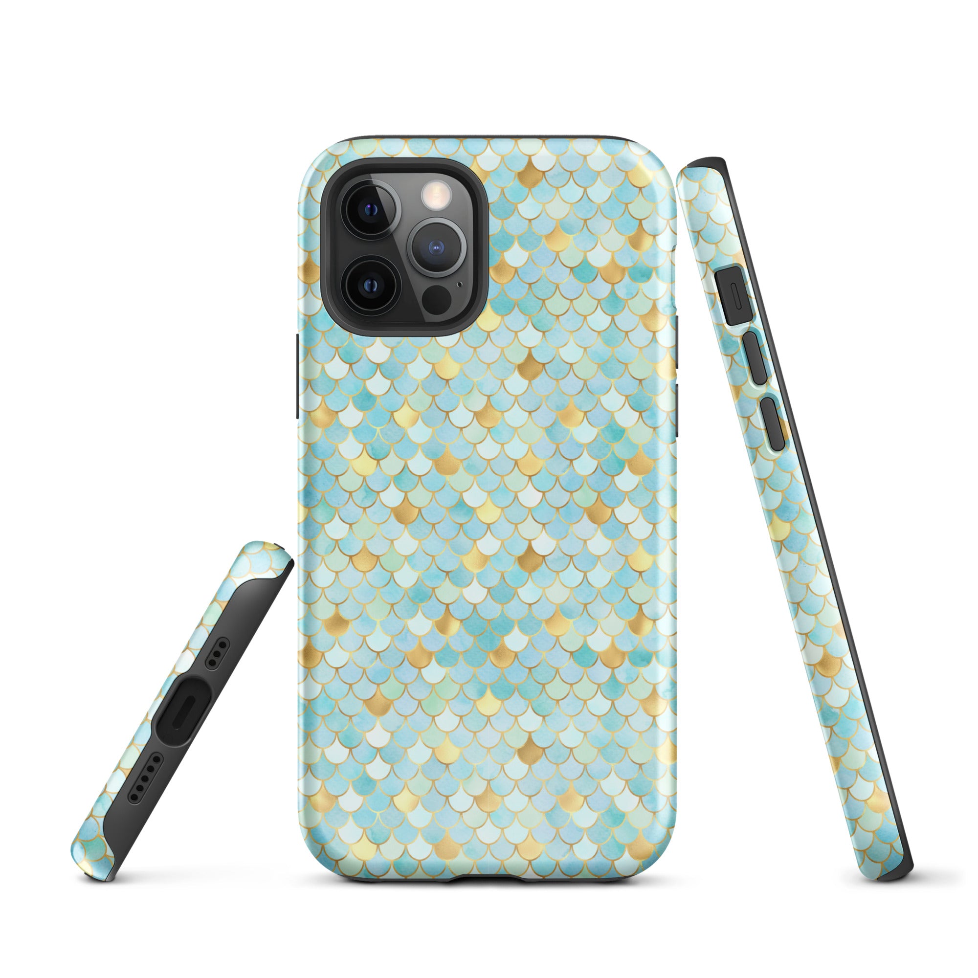 Tough Case for iPhone®- Mermaid Skin Cyan