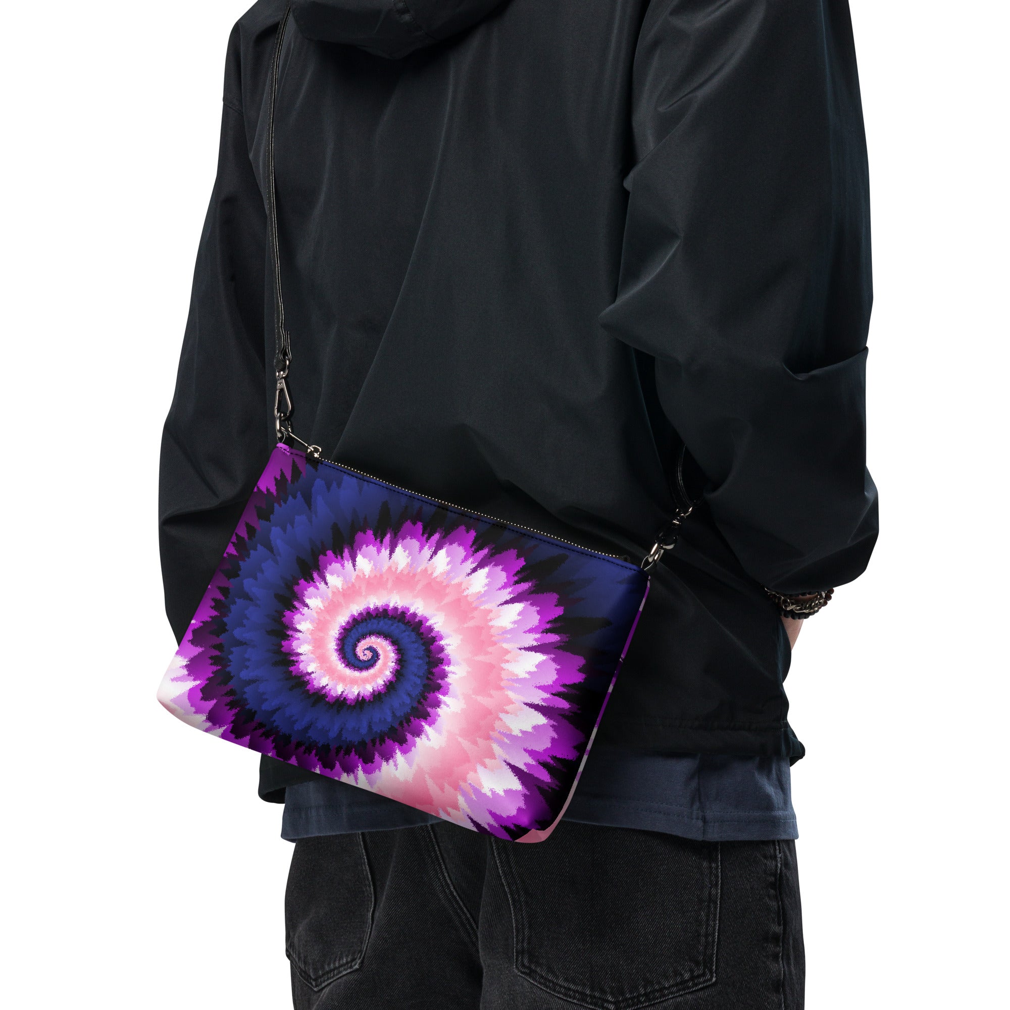 Crossbody bag- Tie Dye Spiral- Genderfluid