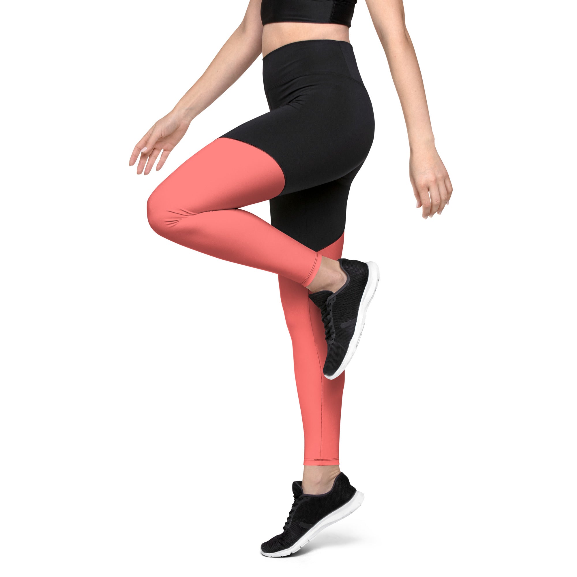 Sports Leggings- Coral