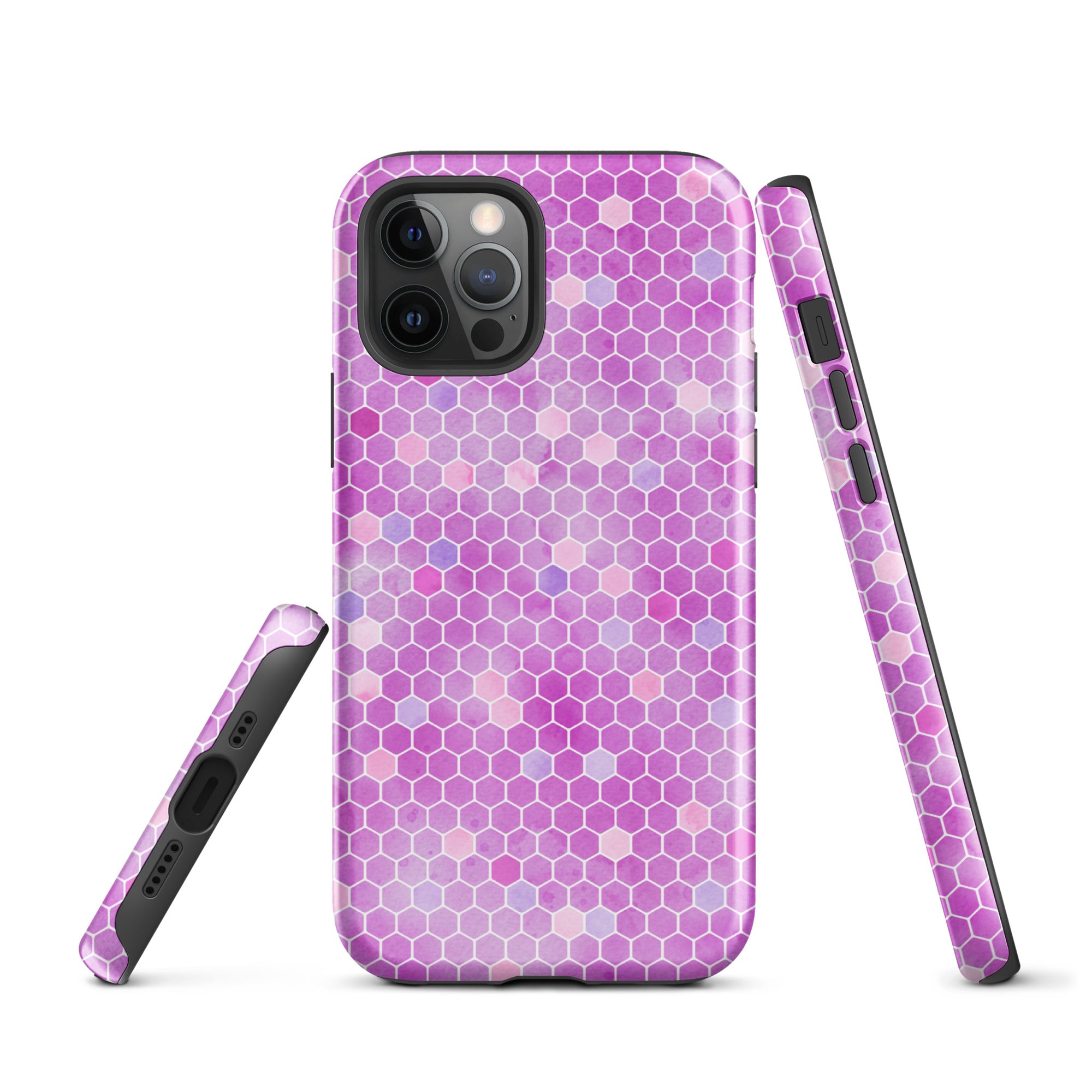 Tough Case for iPhone®- Honeycomb Pink