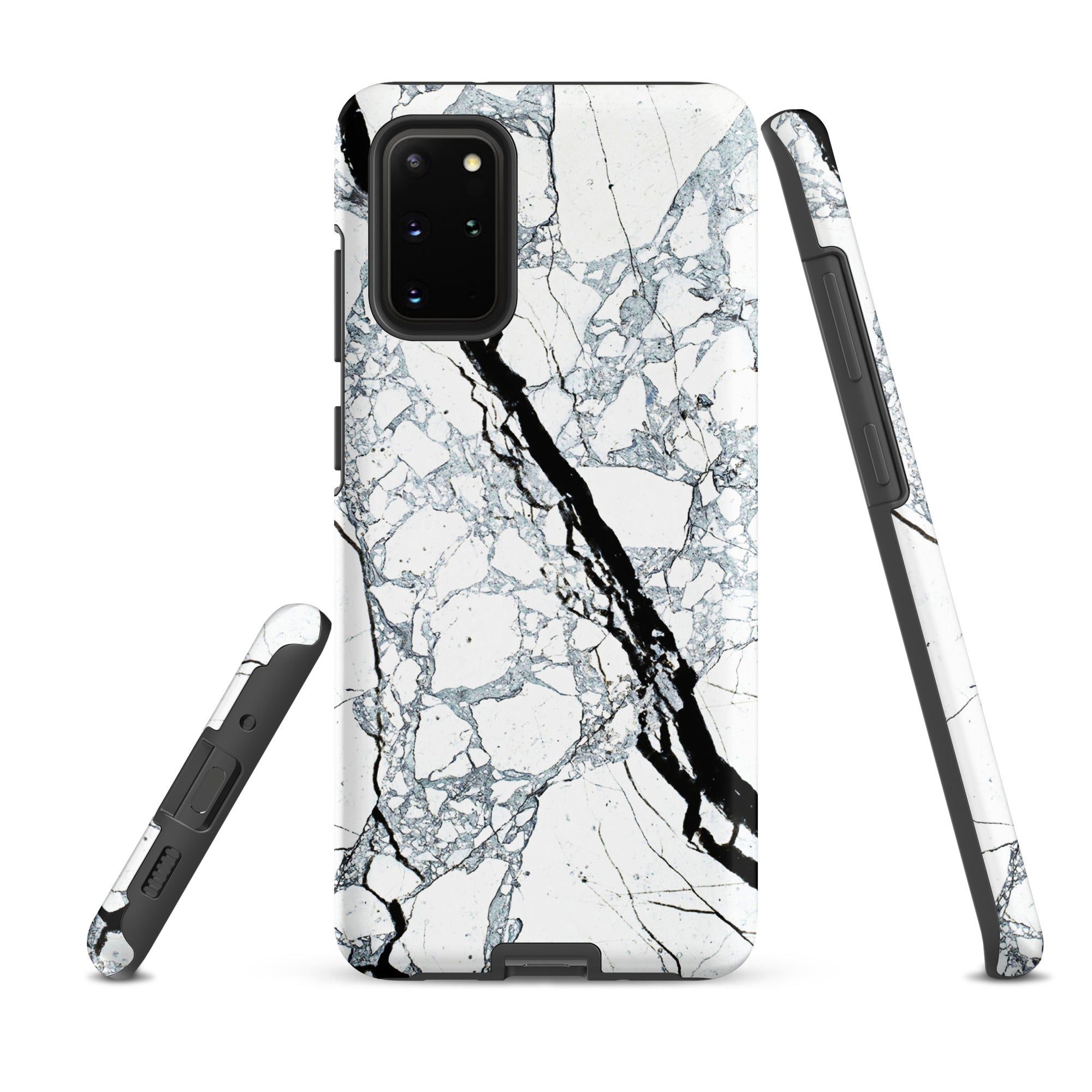 Tough case for Samsung®- Marble Black and White