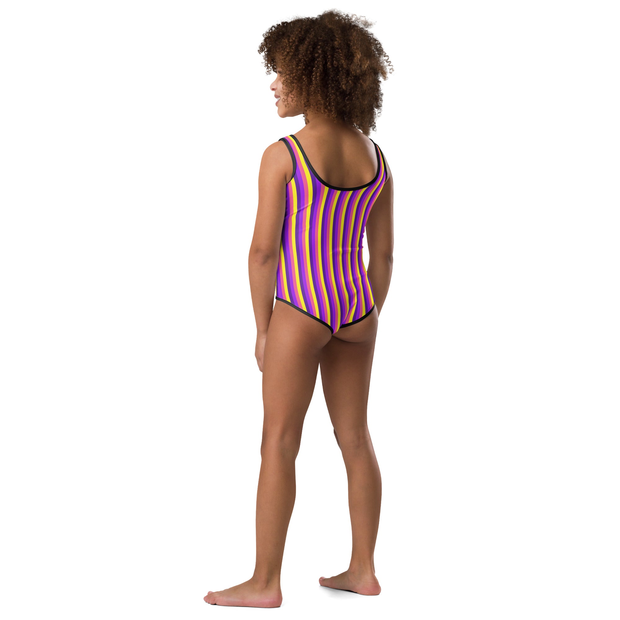 Colorful Striped Kids Swimsuit VI