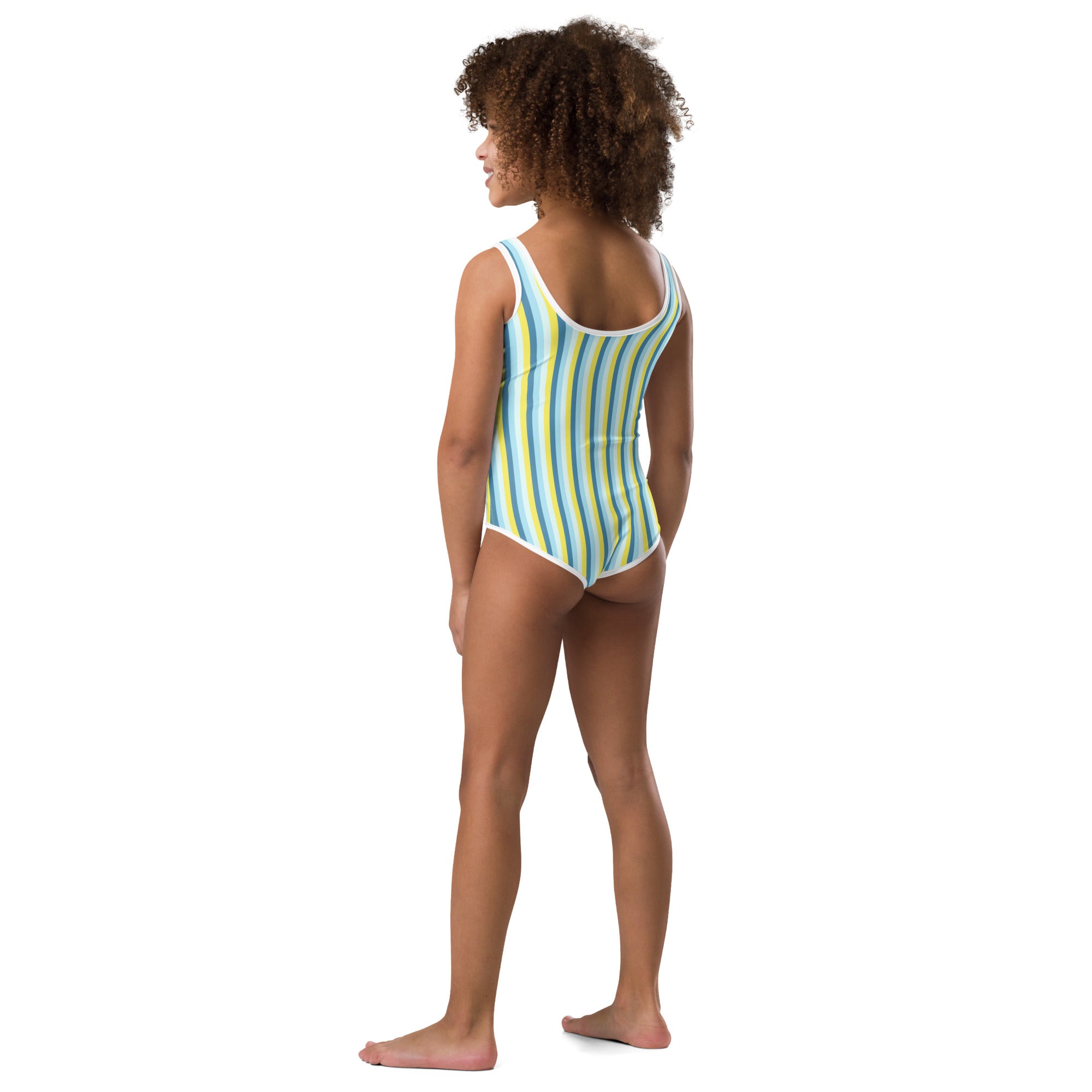 Colorful Striped Kids Swimsuit I