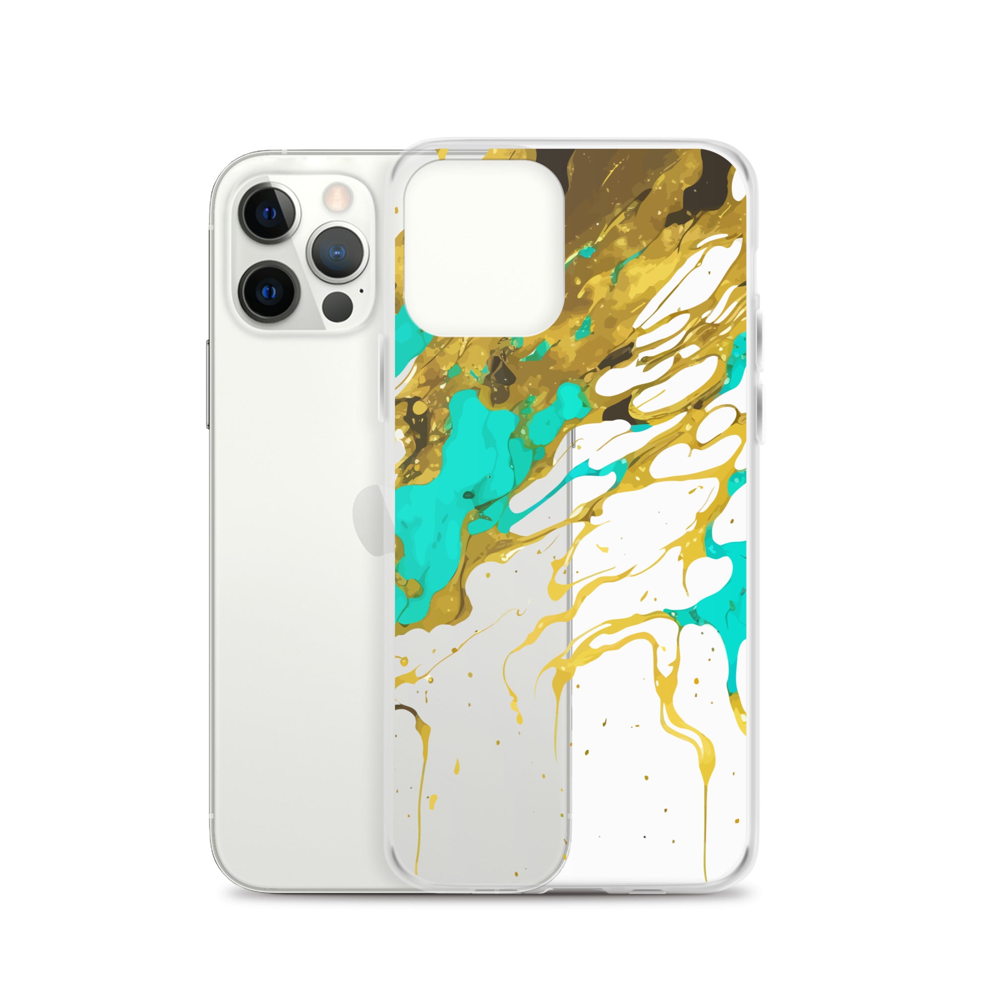 Clear Case for iPhone®- Alchohol Ink Design I