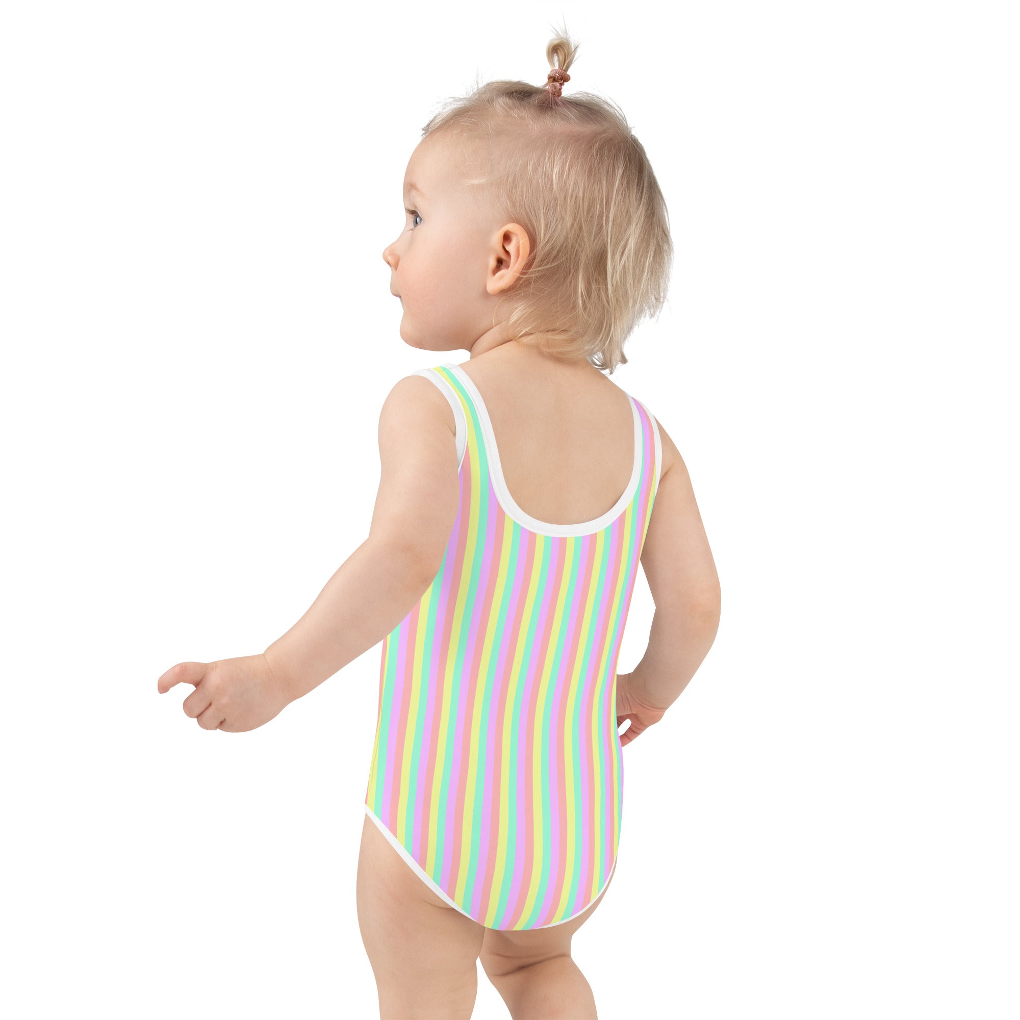 Colorful Striped Kids Swimsuit XII