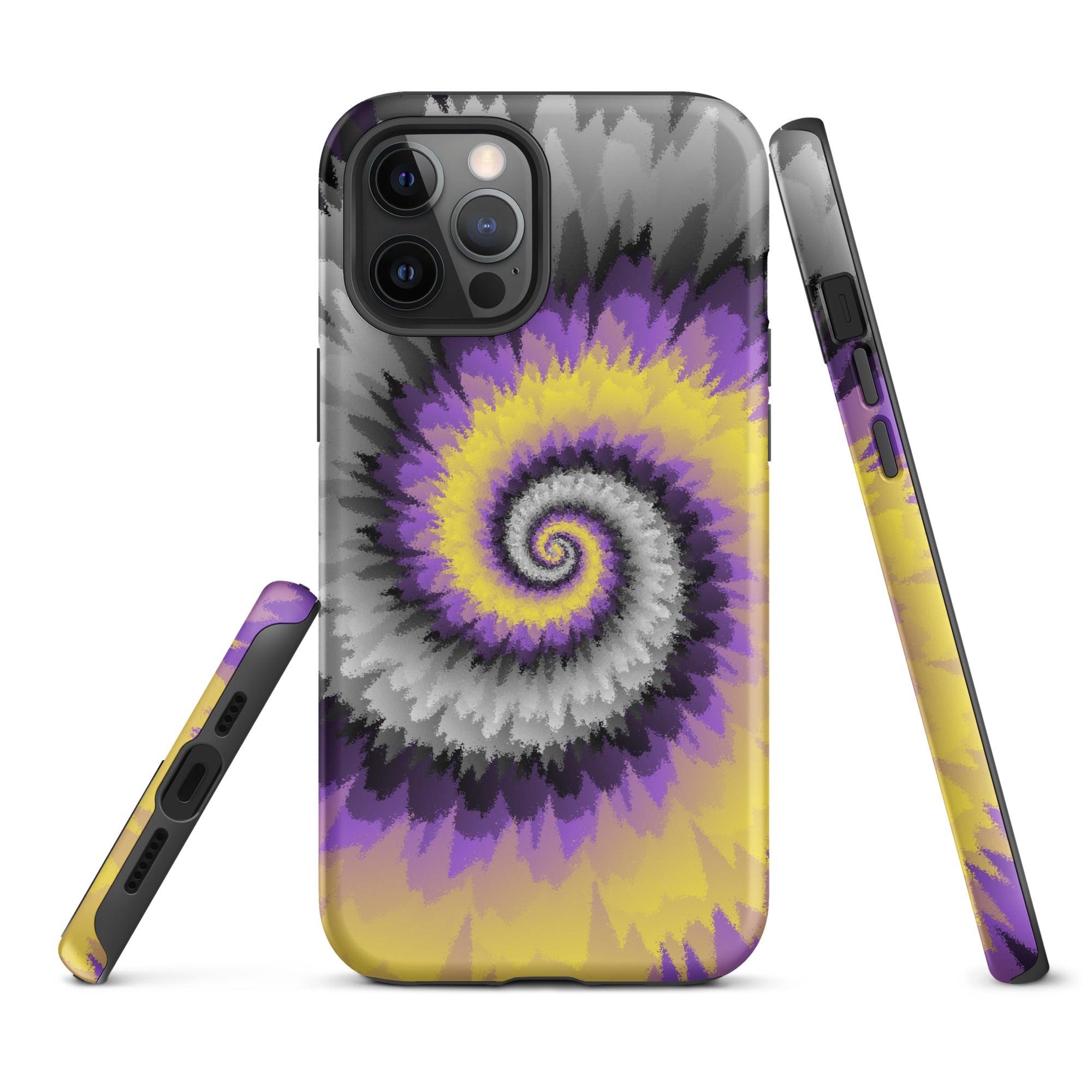 Tough Case for iPhone®-Tie Dye Spiral - Nonbinary