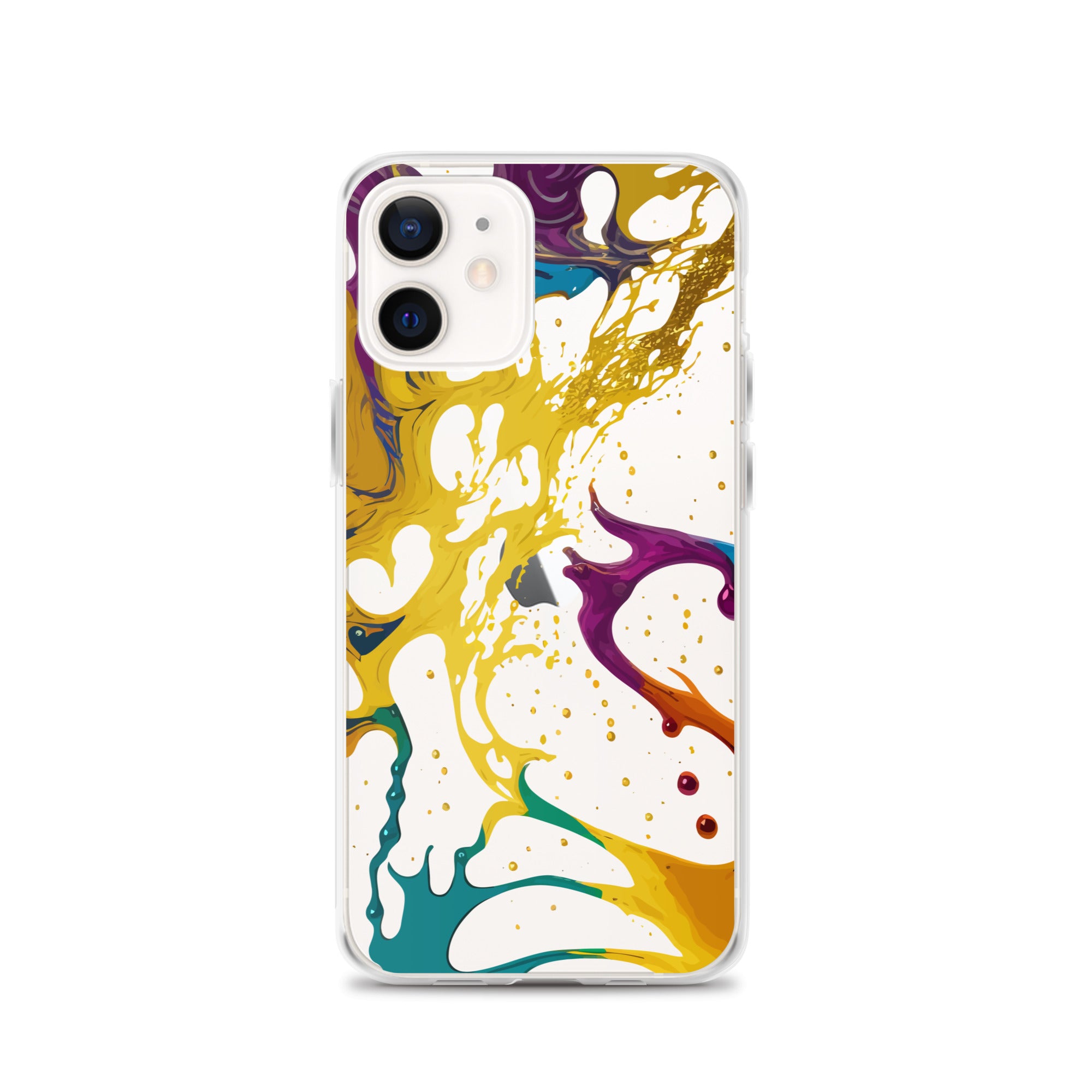 Clear Case for iPhone®-Alchohol Ink Design III