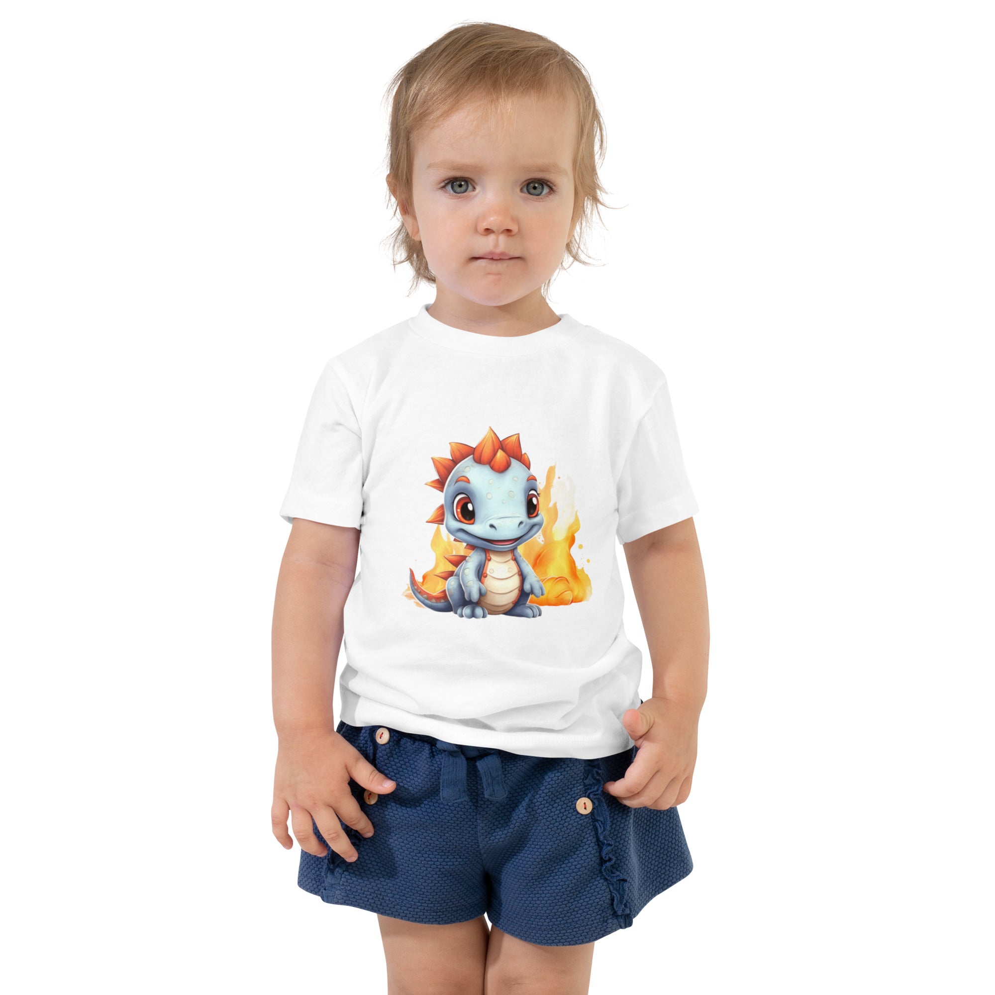 Toddler Short Sleeve Tee- Cute Dinosaur