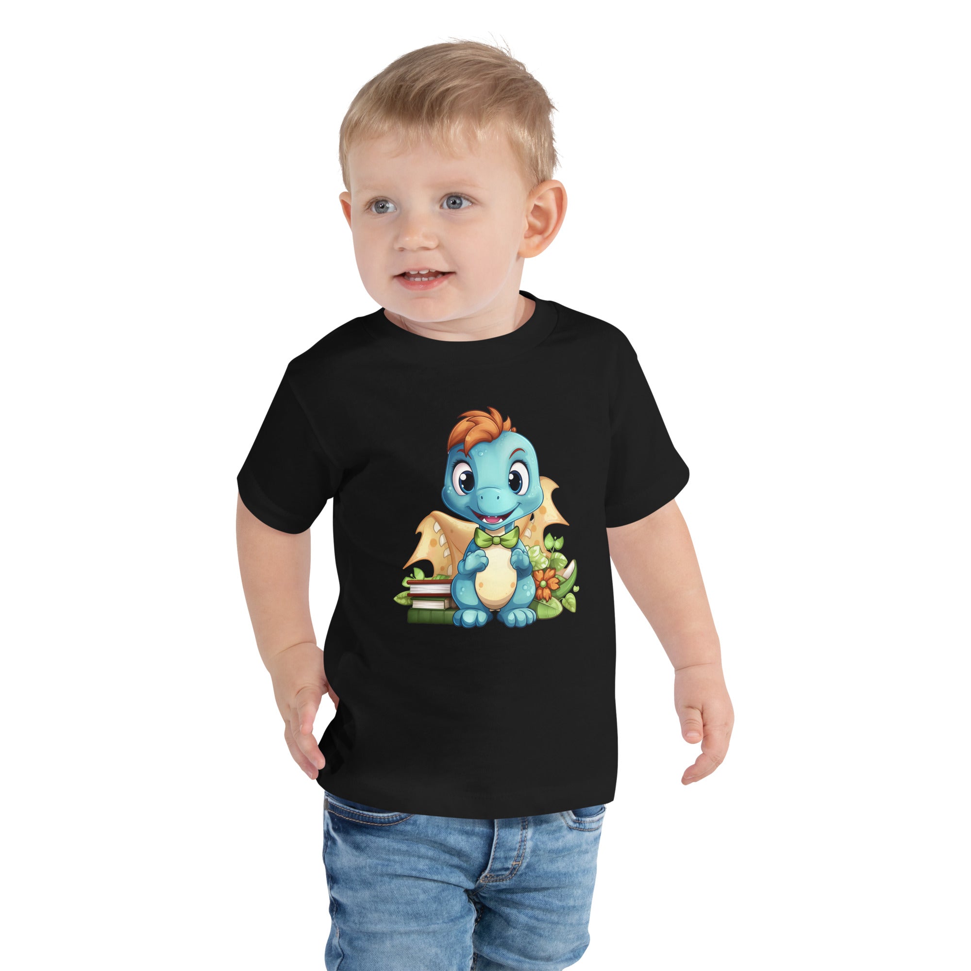 Toddler Short Sleeve Tee- Cute Dinosaur
